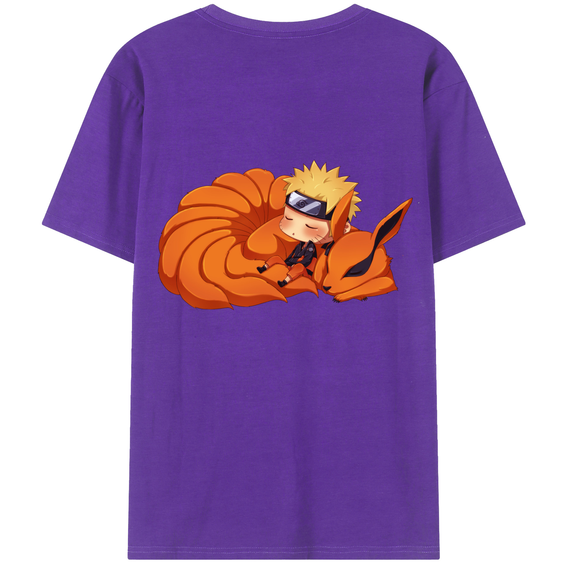 （画像用） NARUTO -ナルト- うずまき ナルト Uzumaki Naruto 綿100％半袖Tシャツ（背面プリント）