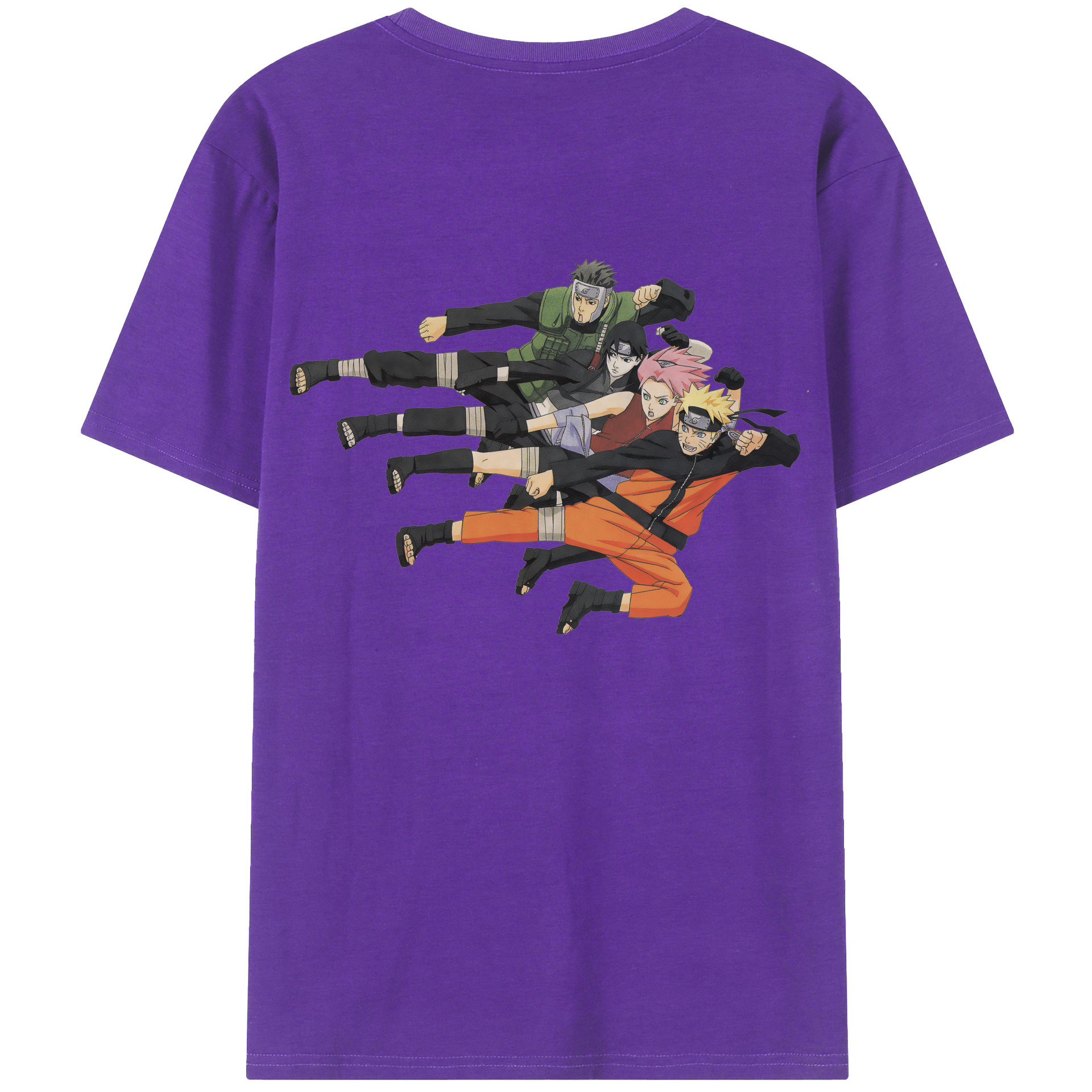 （画像用） NARUTO -ナルト- うずまき ナルト Uzumaki Naruto 綿100％半袖Tシャツ（背面プリント）
