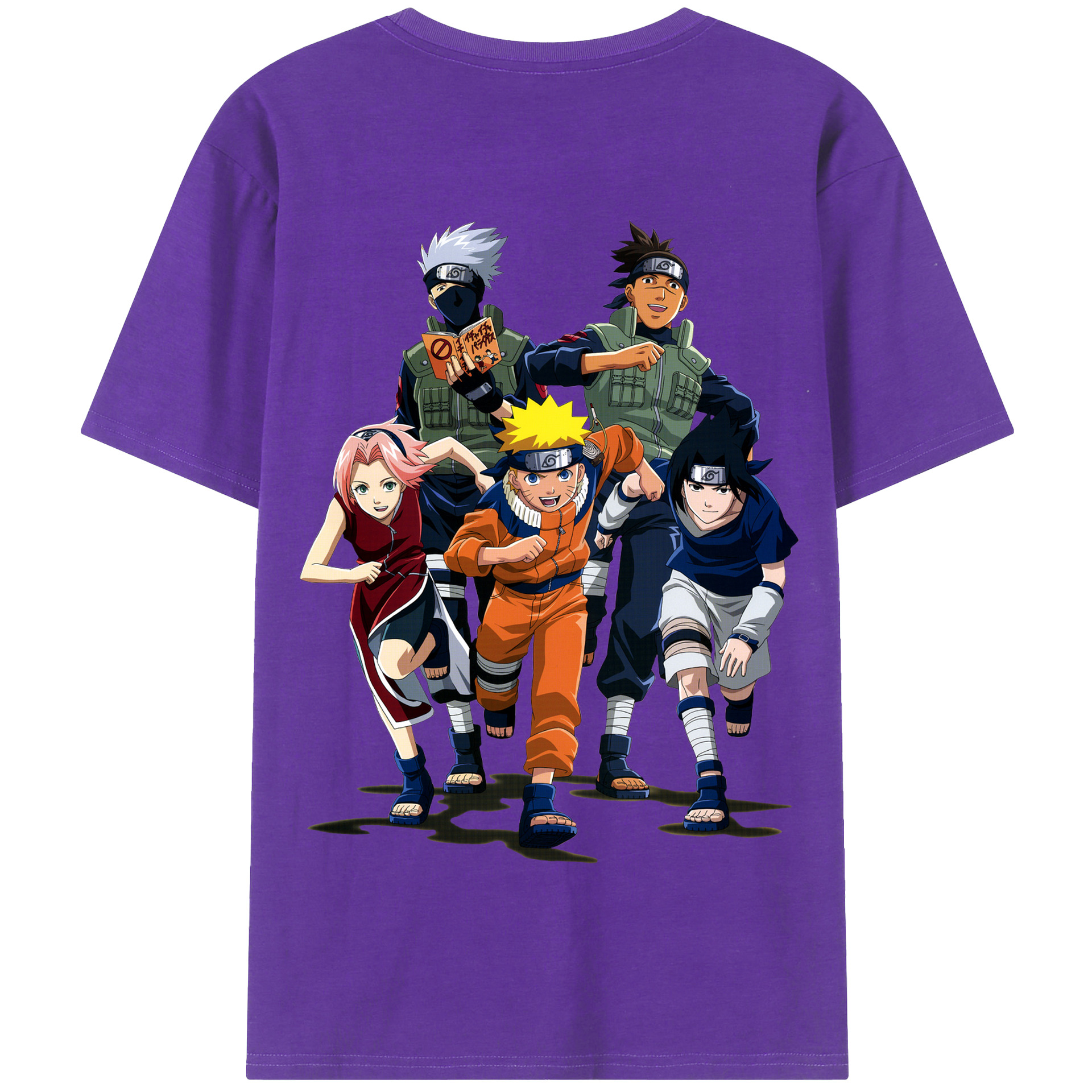 （画像用） NARUTO -ナルト- うずまき ナルト Uzumaki Naruto 綿100％半袖Tシャツ（背面プリント）