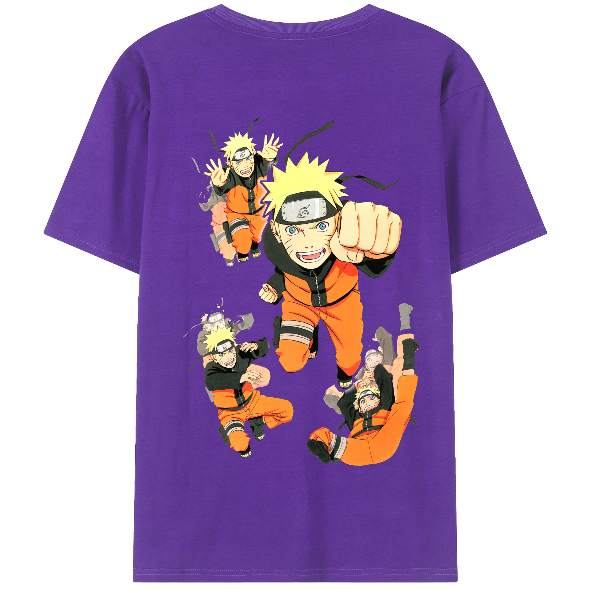 （画像用） NARUTO -ナルト- うずまき ナルト Uzumaki Naruto 綿100％半袖Tシャツ（背面プリント）