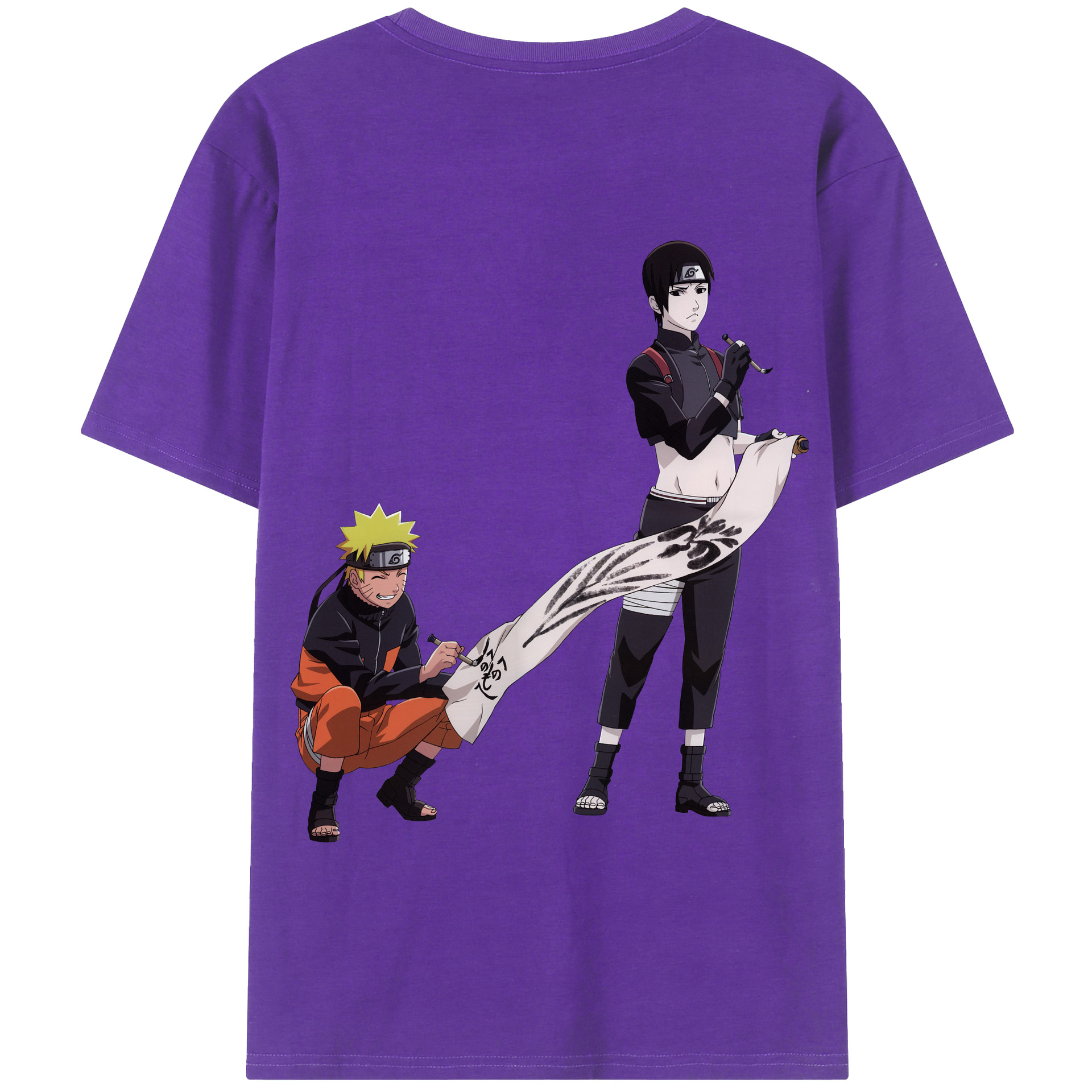 （画像用） NARUTO -ナルト- うずまき ナルト Uzumaki Naruto 綿100％半袖Tシャツ（背面プリント）