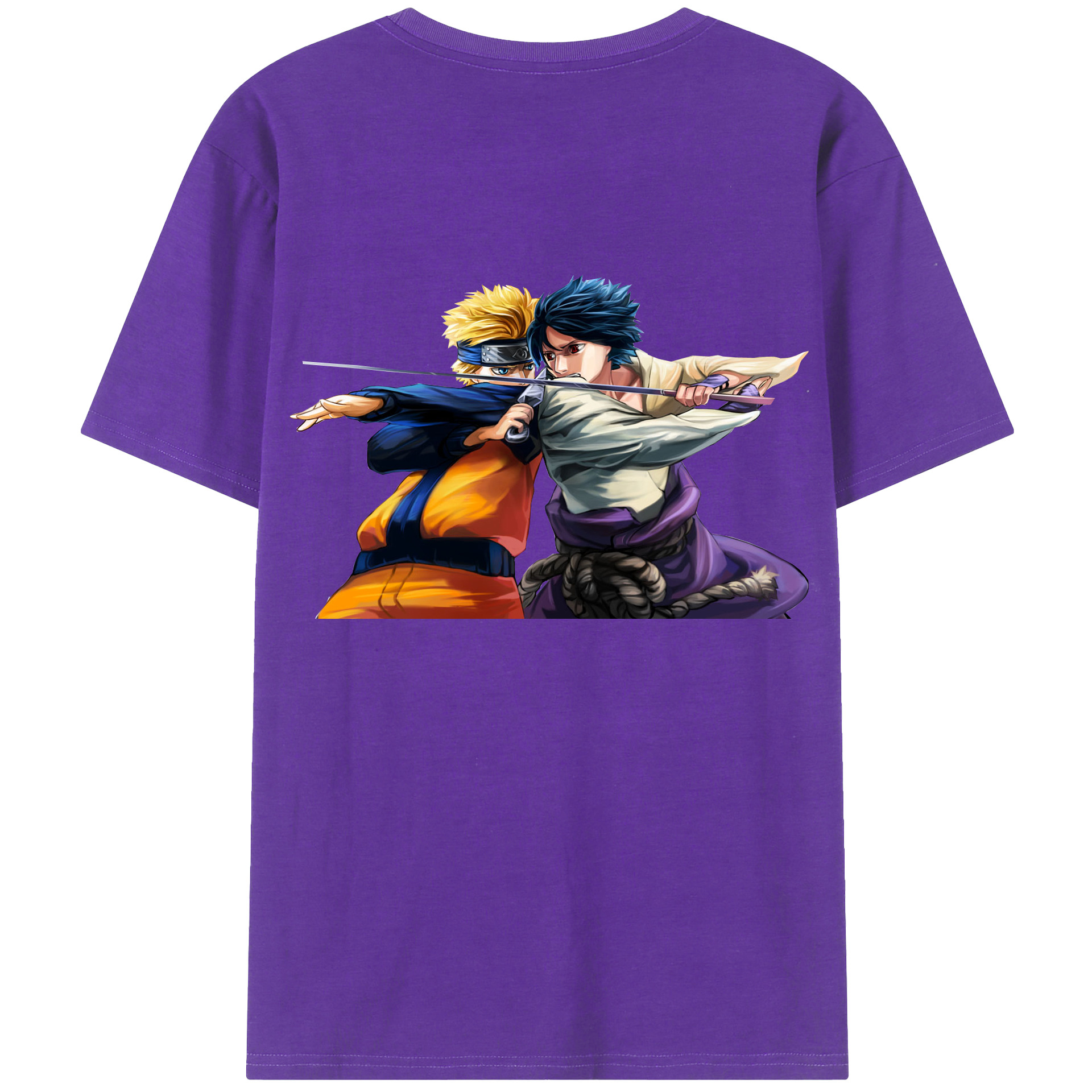 （画像用） NARUTO -ナルト- うずまき ナルト Uzumaki Naruto 綿100％半袖Tシャツ（背面プリント）