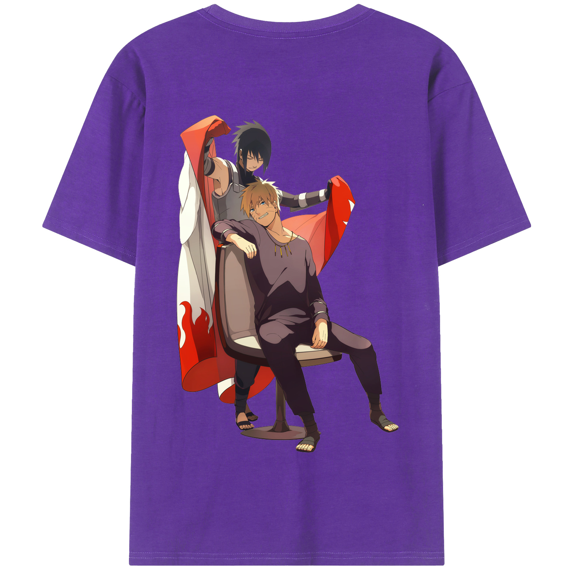 （画像用） NARUTO -ナルト- うずまき ナルト Uzumaki Naruto 綿100％半袖Tシャツ（背面プリント）