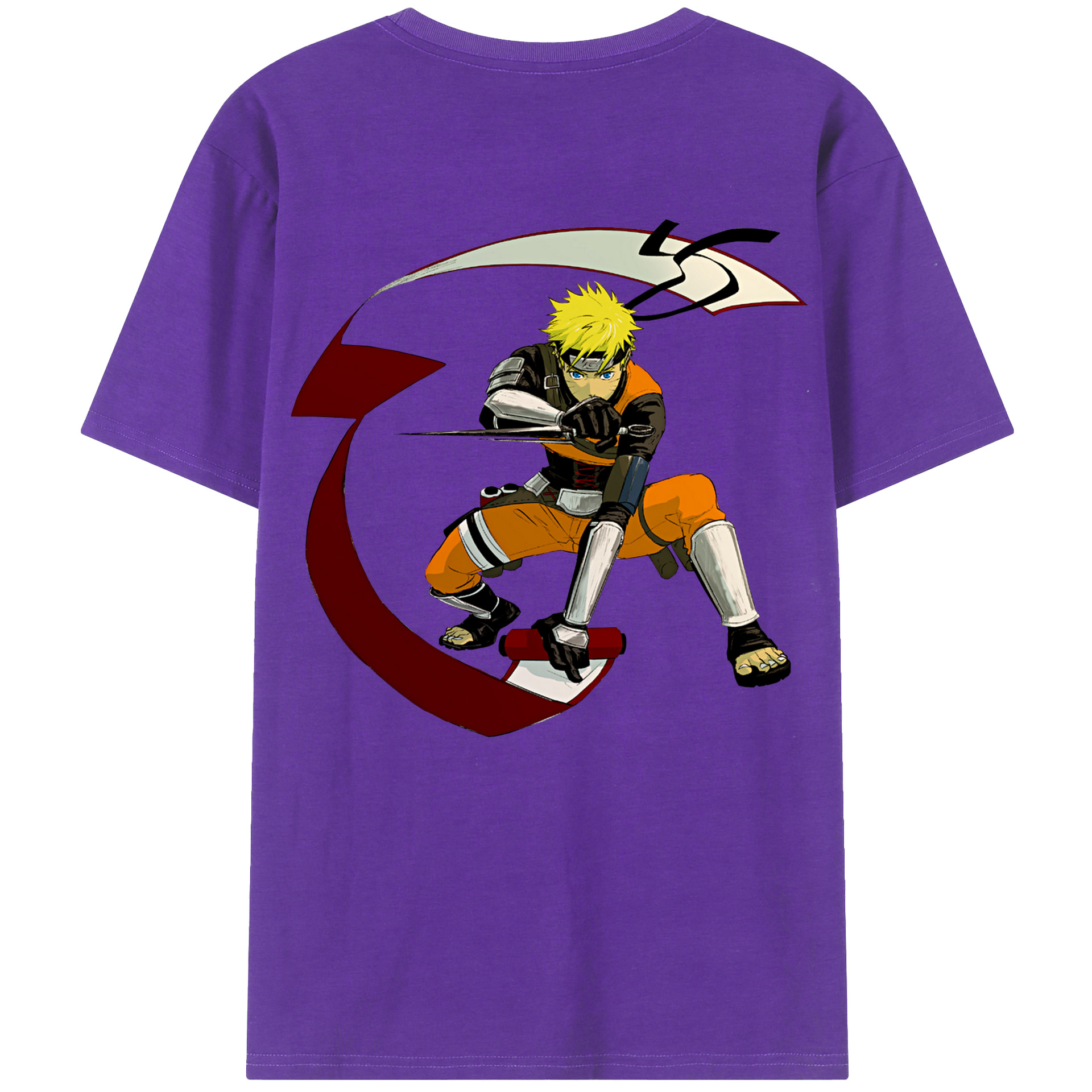 （画像用） NARUTO -ナルト- うずまき ナルト Uzumaki Naruto 綿100％半袖Tシャツ（背面プリント）