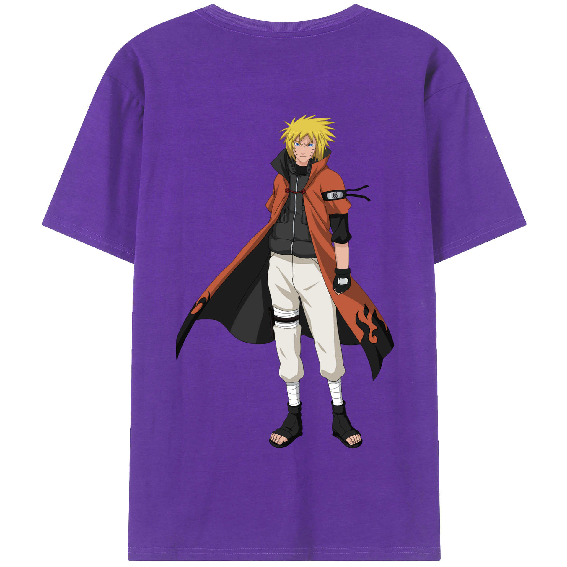 （画像用） NARUTO -ナルト- うずまき ナルト Uzumaki Naruto 綿100％半袖Tシャツ（背面プリント）