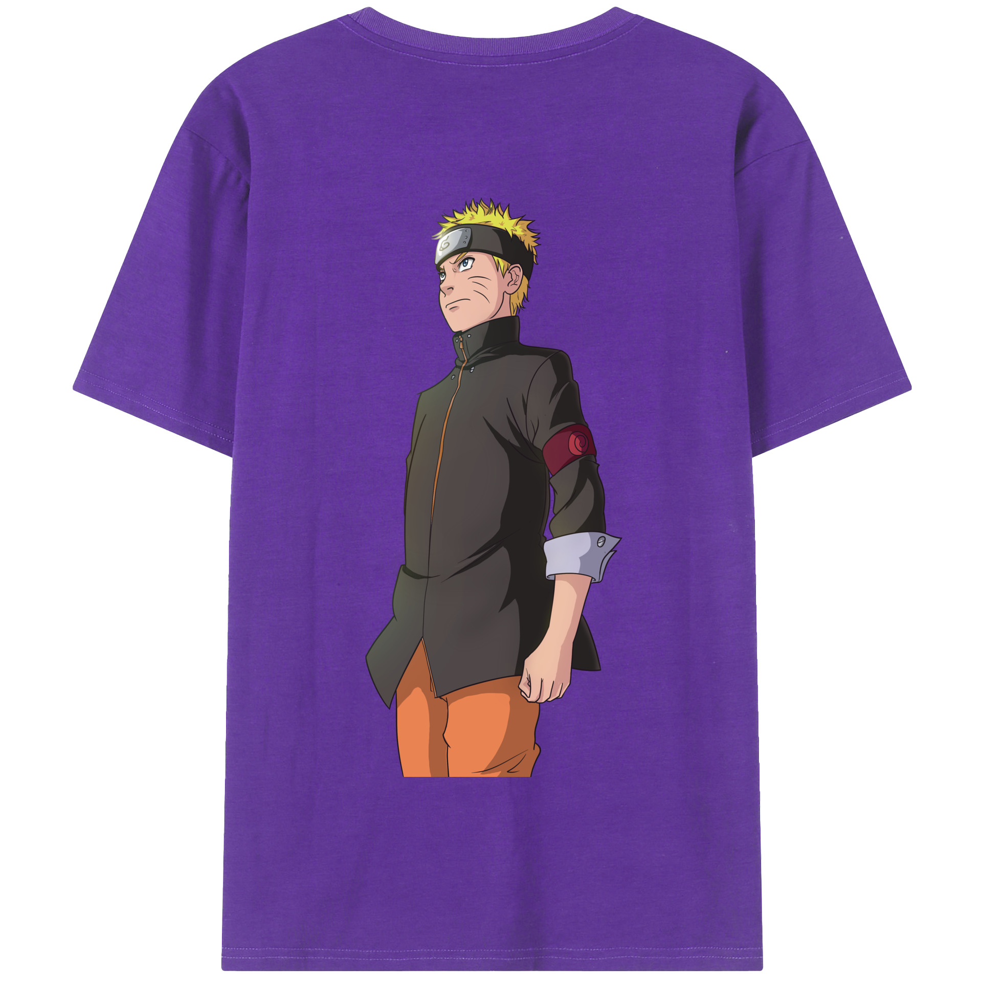 （画像用） NARUTO -ナルト- うずまき ナルト Uzumaki Naruto 綿100％半袖Tシャツ（背面プリント）
