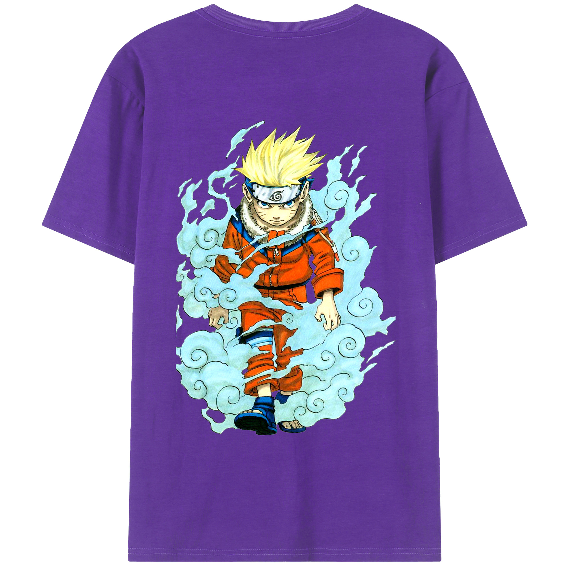 （画像用） NARUTO -ナルト- うずまき ナルト Uzumaki Naruto 綿100％半袖Tシャツ（背面プリント）