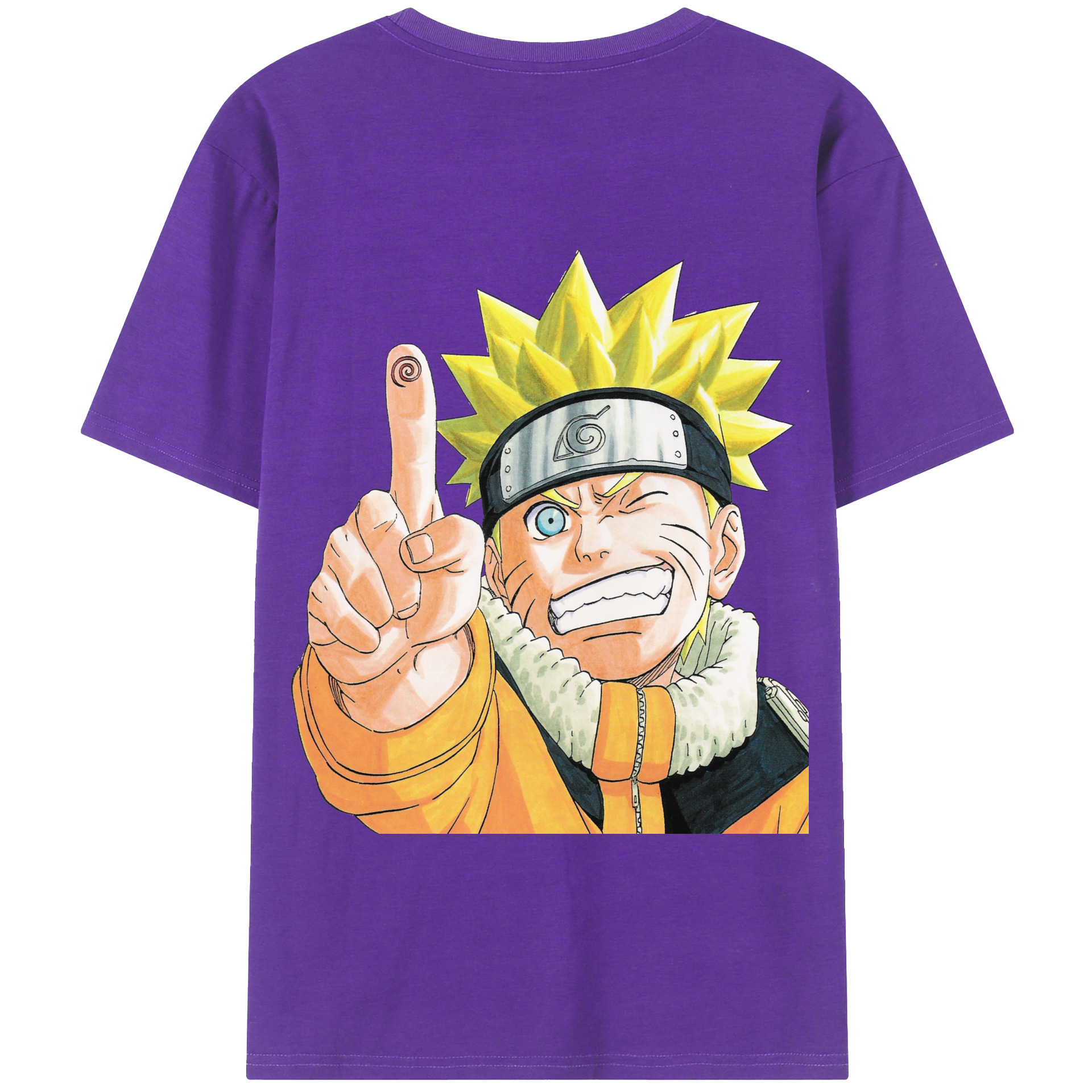 （画像用） NARUTO -ナルト- うずまき ナルト Uzumaki Naruto 綿100％半袖Tシャツ（背面プリント）