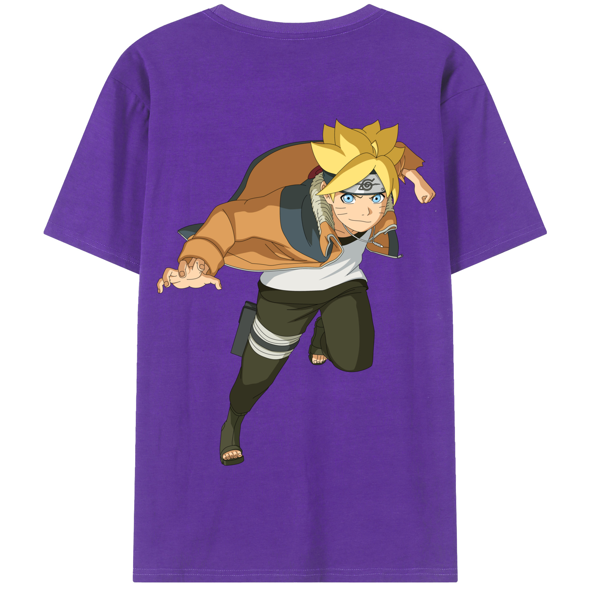 （画像用） NARUTO -ナルト- うずまき ナルト Uzumaki Naruto 綿100％半袖Tシャツ（背面プリント）