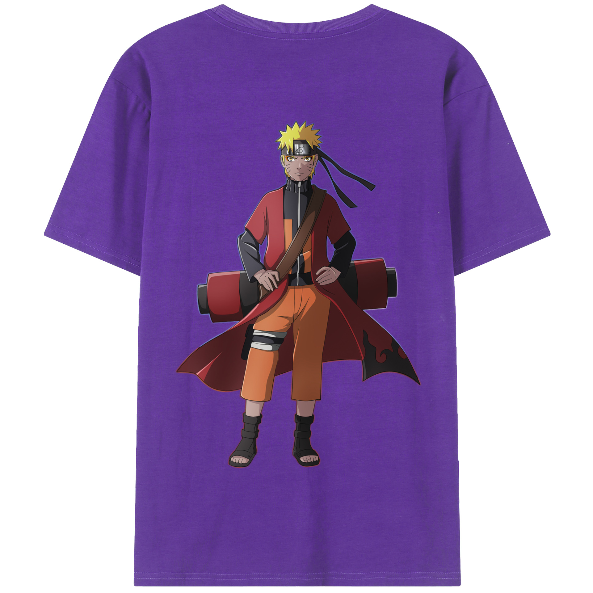 （画像用） NARUTO -ナルト- うずまき ナルト Uzumaki Naruto 綿100％半袖Tシャツ（背面プリント）