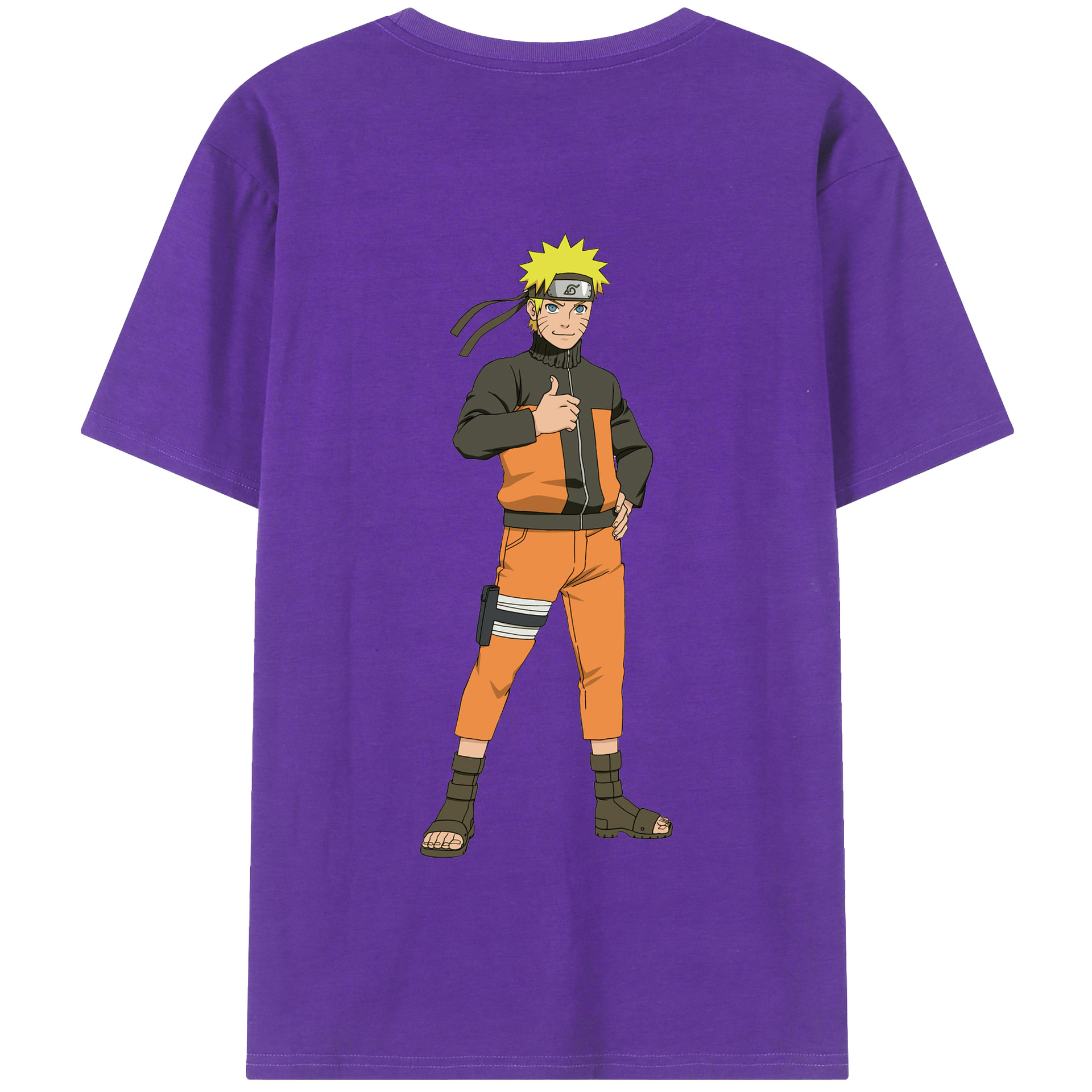 （画像用） NARUTO -ナルト- うずまき ナルト Uzumaki Naruto 綿100％半袖Tシャツ（背面プリント）