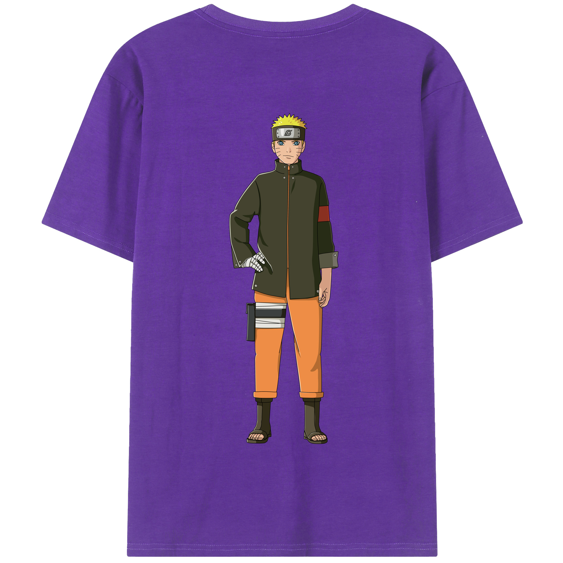 （画像用） NARUTO -ナルト- うずまき ナルト Uzumaki Naruto 綿100％半袖Tシャツ（背面プリント）