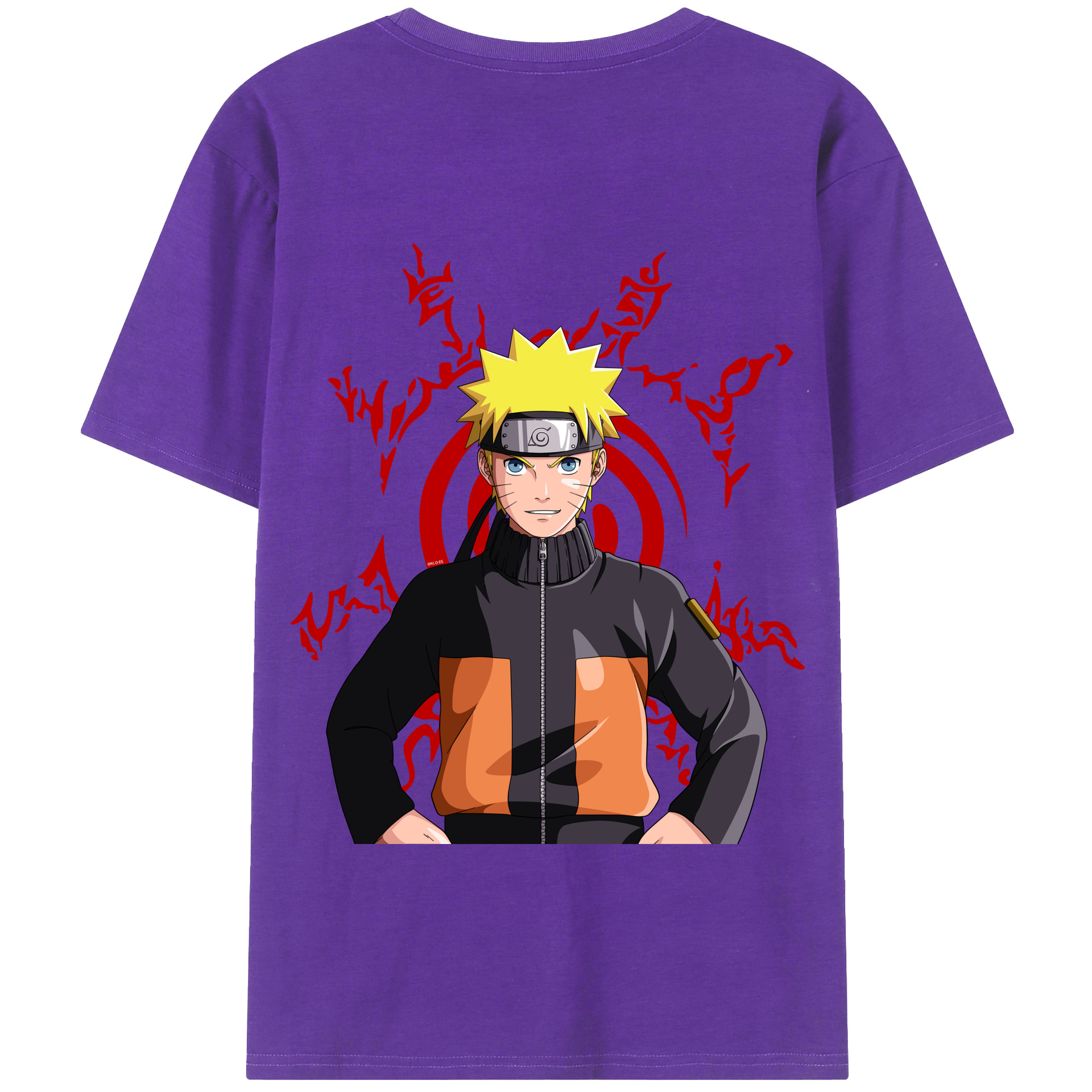 （画像用） NARUTO -ナルト- うずまき ナルト Uzumaki Naruto 綿100％半袖Tシャツ（背面プリント）