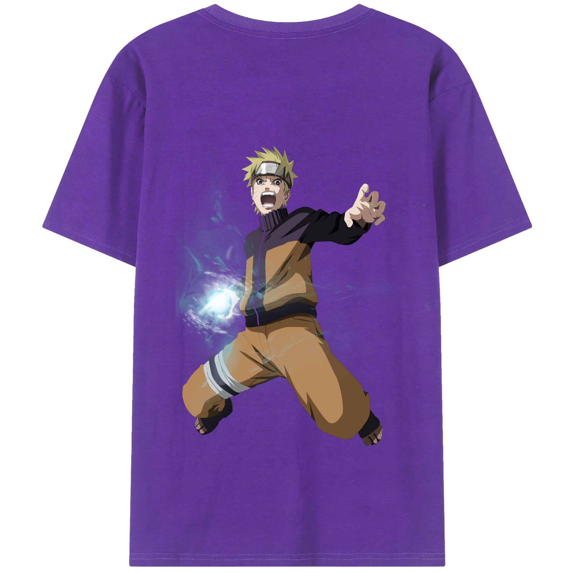 （画像用） NARUTO -ナルト- うずまき ナルト Uzumaki Naruto 綿100％半袖Tシャツ（背面プリント）