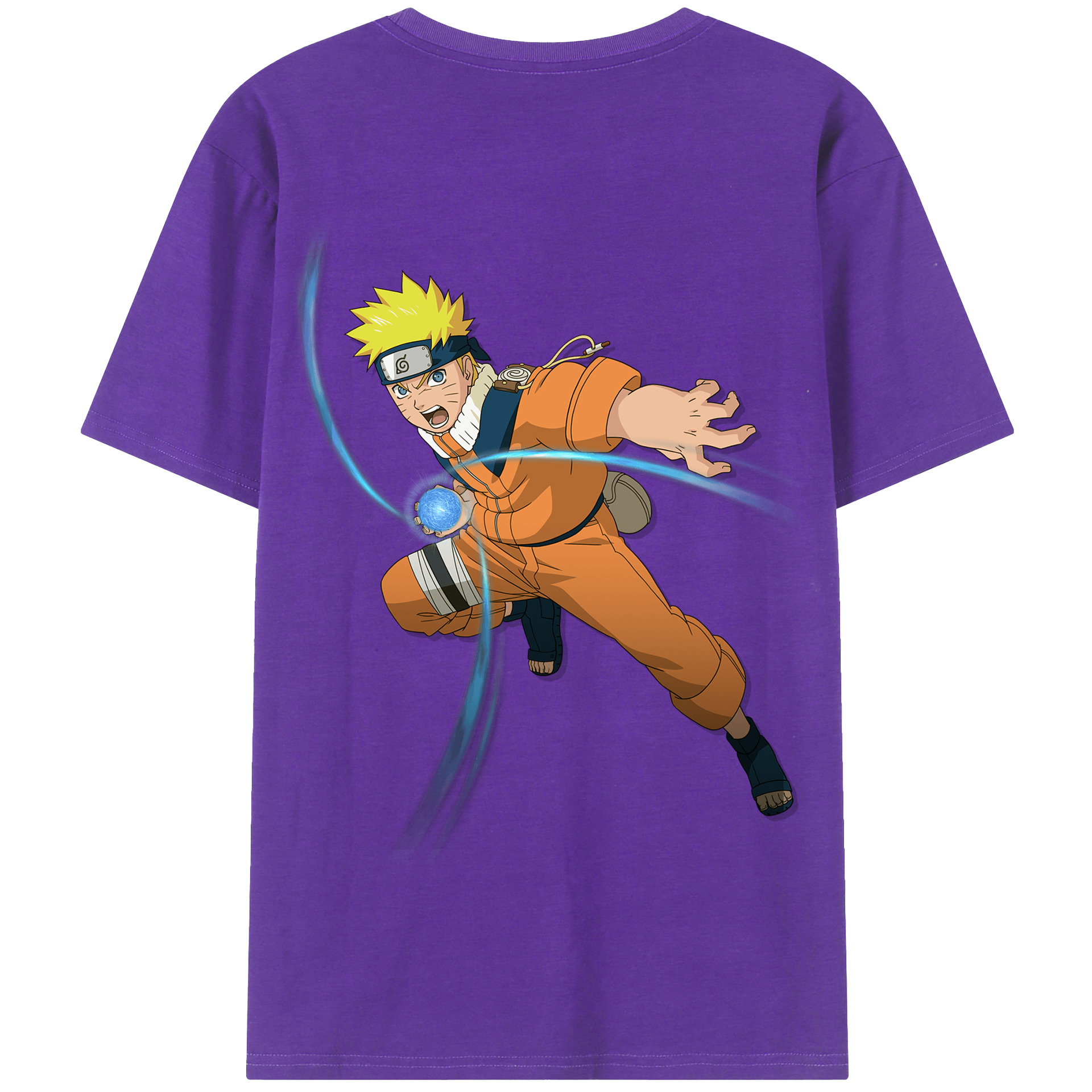 （画像用） NARUTO -ナルト- うずまき ナルト Uzumaki Naruto 綿100％半袖Tシャツ（背面プリント）