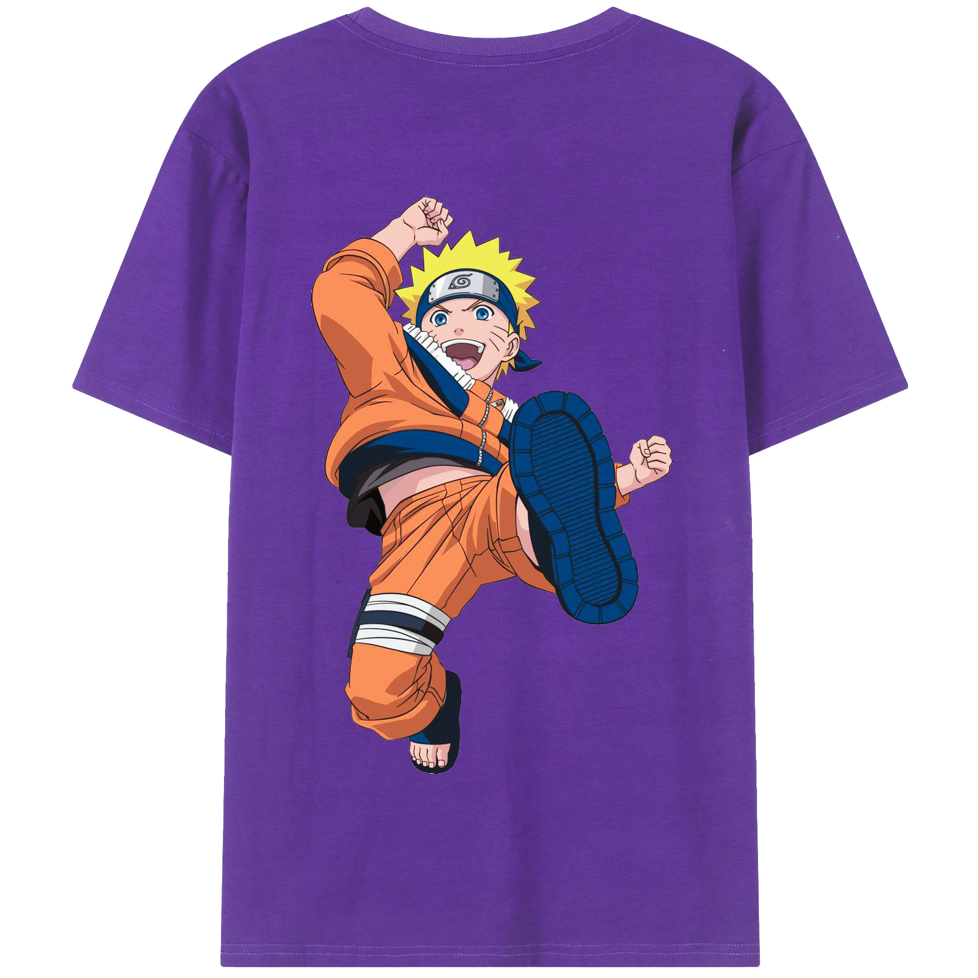 （画像用） NARUTO -ナルト- うずまき ナルト Uzumaki Naruto 綿100％半袖Tシャツ（背面プリント）