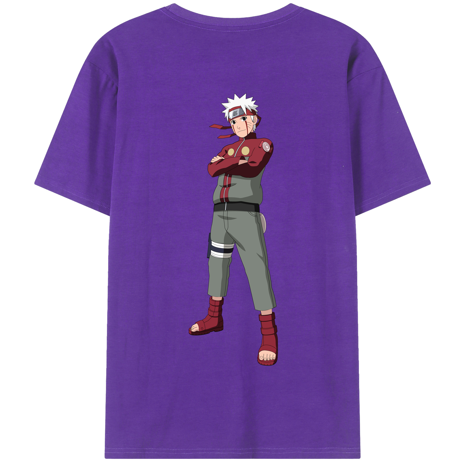 （画像用） NARUTO -ナルト- うずまき ナルト Uzumaki Naruto 綿100％半袖Tシャツ（背面プリント）
