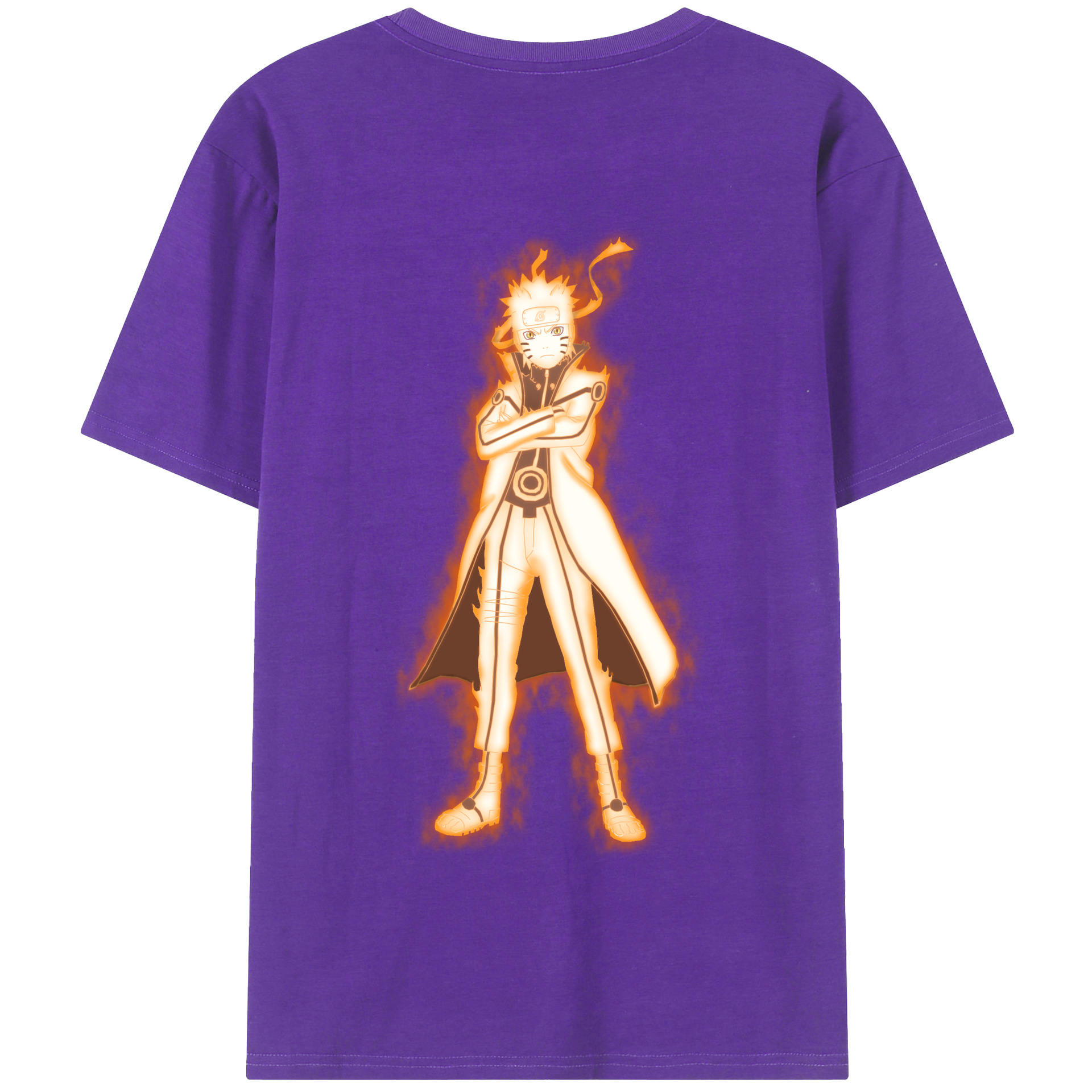 （画像用） NARUTO -ナルト- うずまき ナルト Uzumaki Naruto 綿100％半袖Tシャツ（背面プリント）
