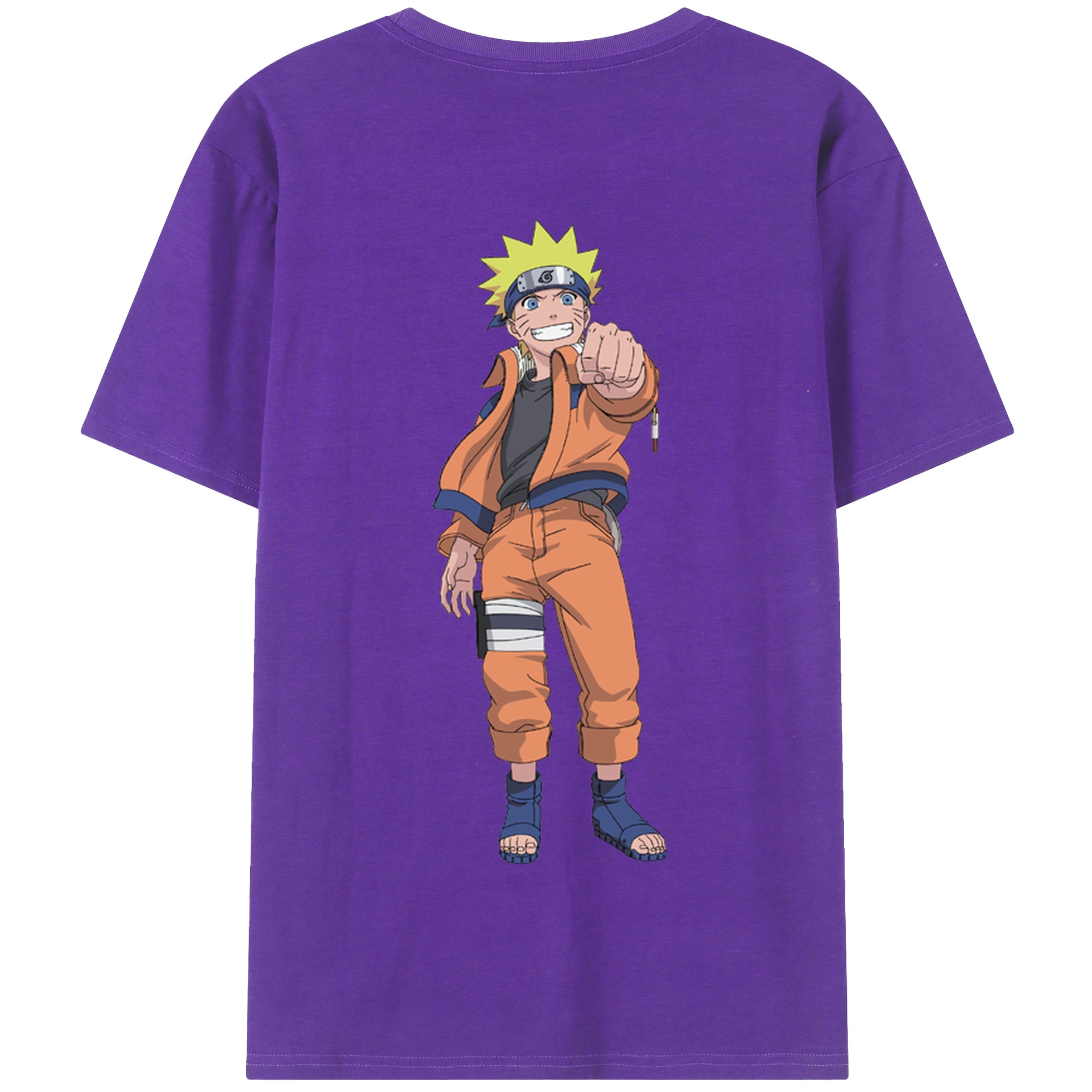 （画像用） NARUTO -ナルト- うずまき ナルト Uzumaki Naruto 綿100％半袖Tシャツ（背面プリント）