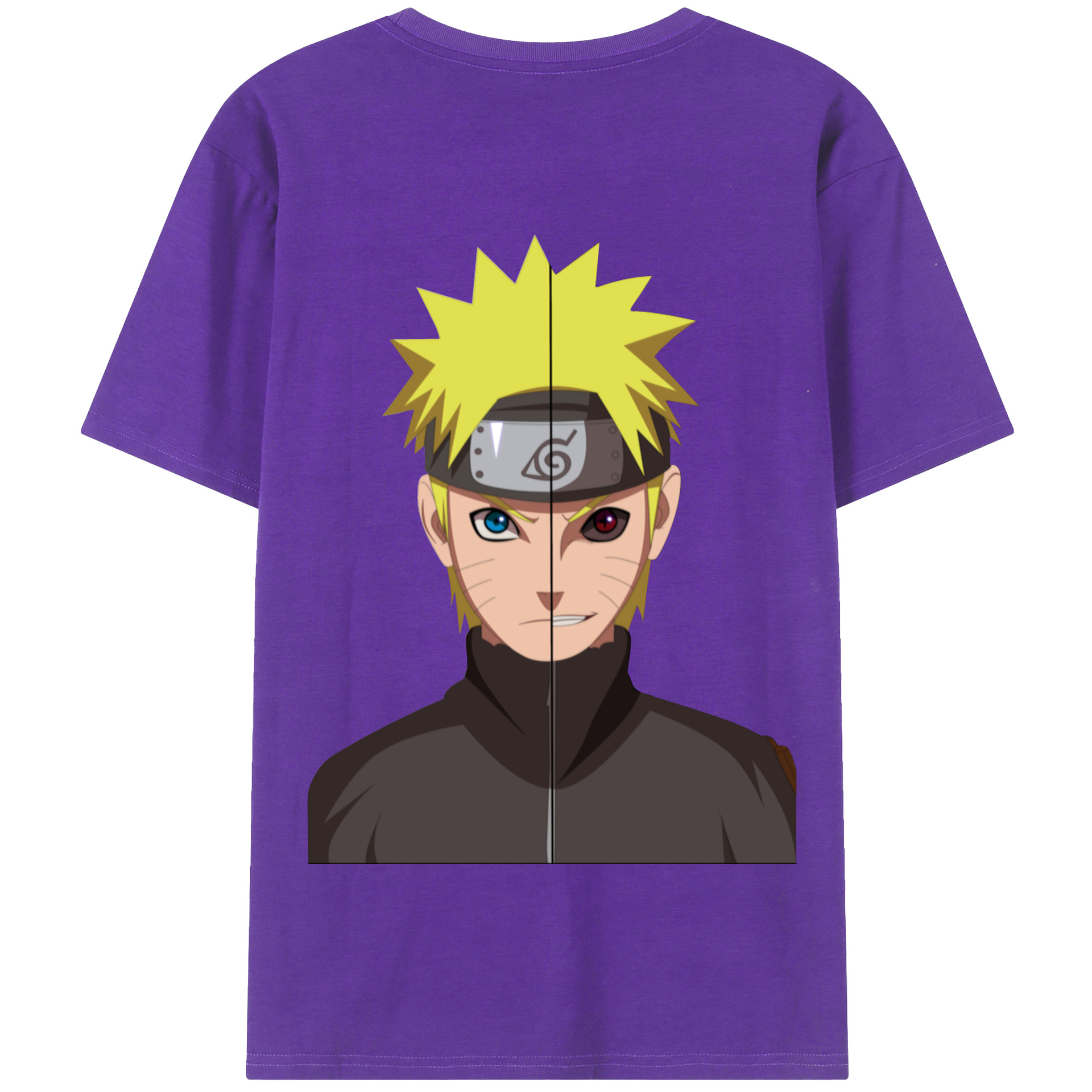 （画像用） NARUTO -ナルト- うずまき ナルト Uzumaki Naruto 綿100％半袖Tシャツ（背面プリント）