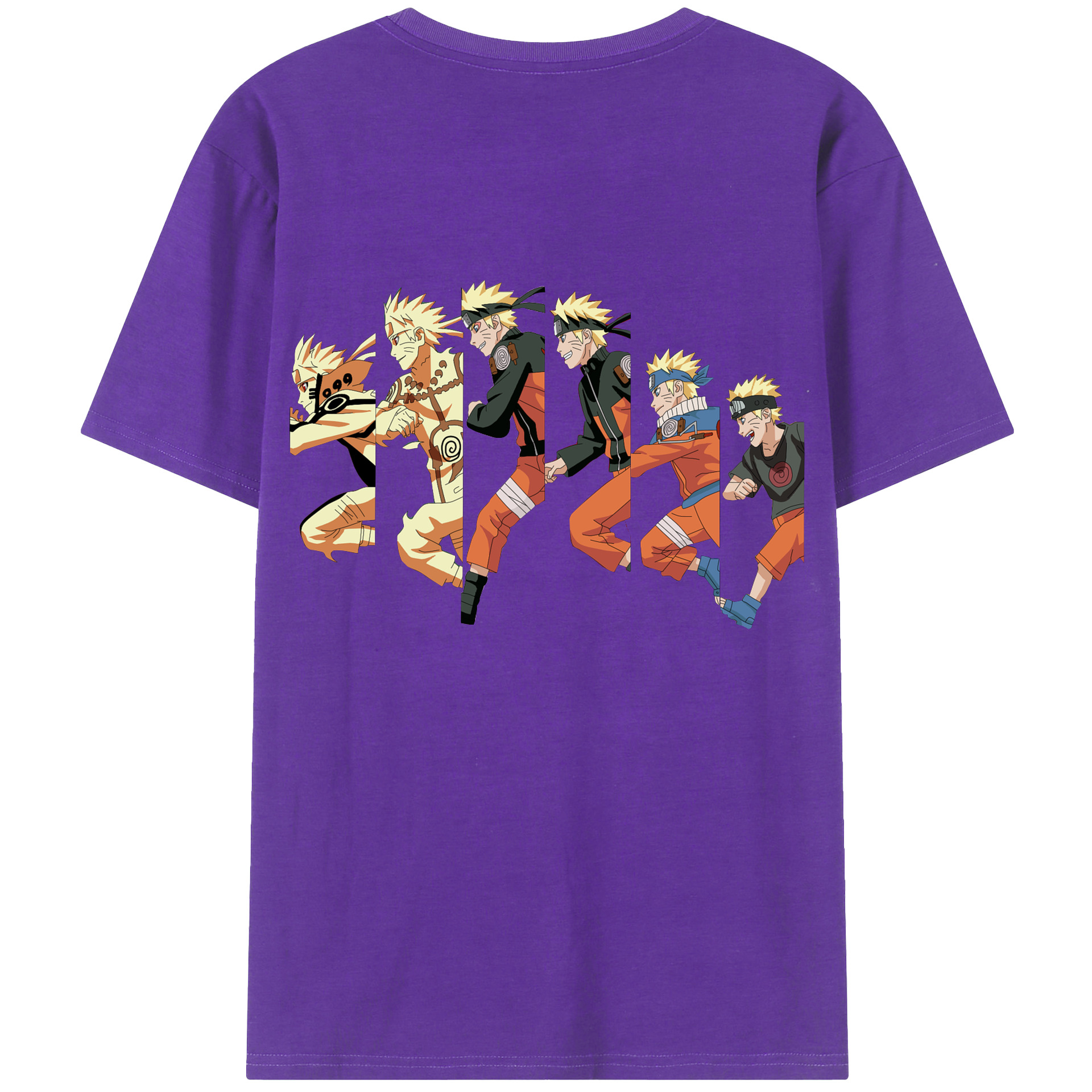 （画像用） NARUTO -ナルト- うずまき ナルト Uzumaki Naruto 綿100％半袖Tシャツ（背面プリント）