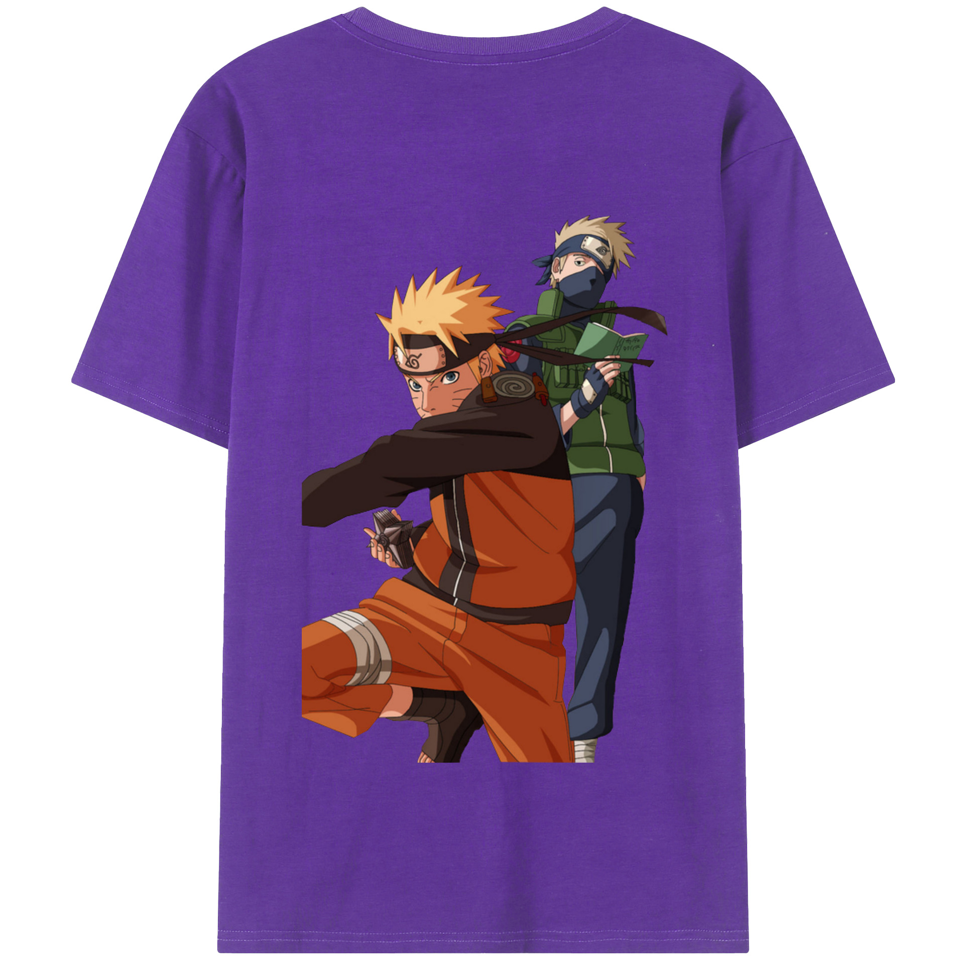 （画像用） NARUTO -ナルト- うずまき ナルト Uzumaki Naruto 綿100％半袖Tシャツ（背面プリント）
