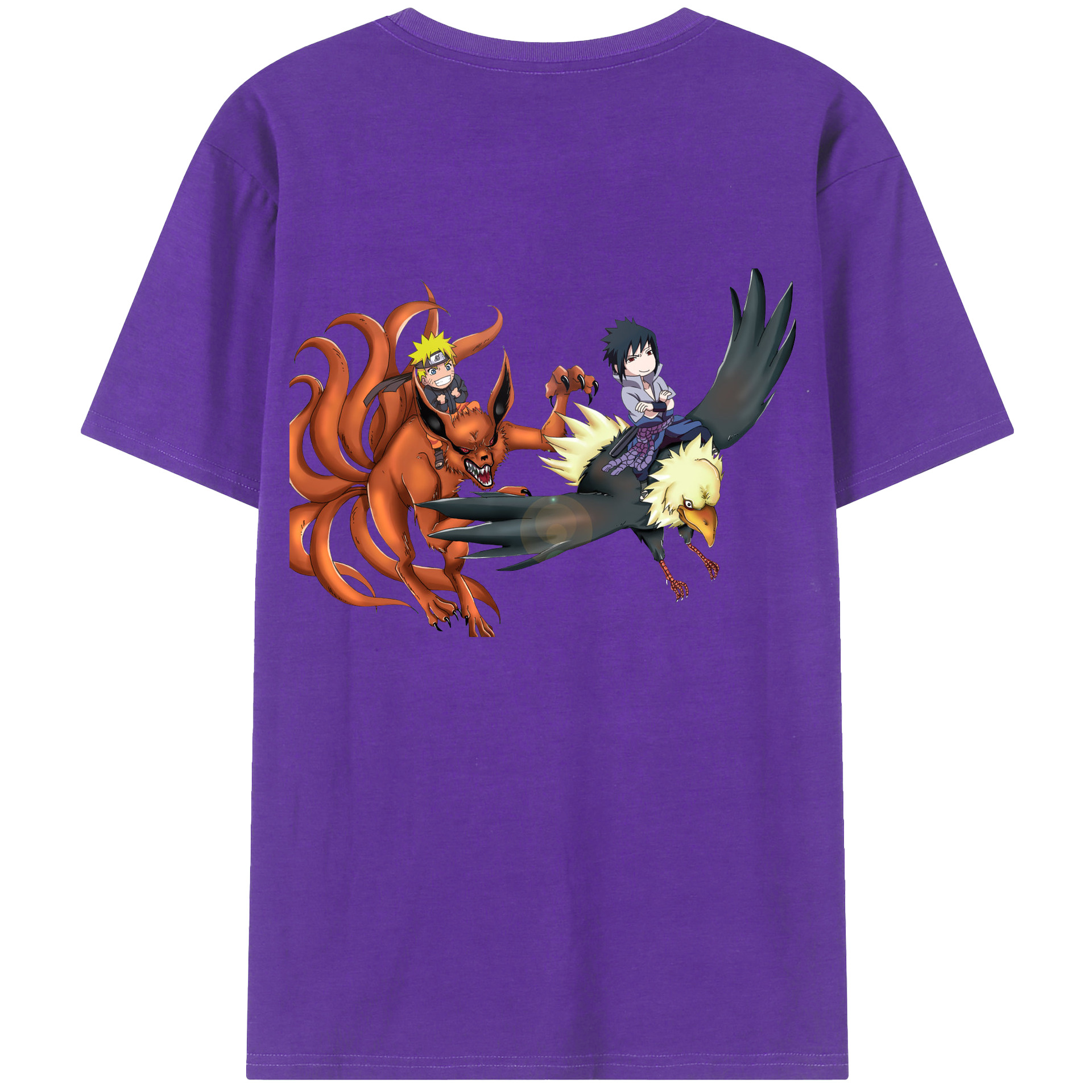（画像用） NARUTO -ナルト- うずまき ナルト Uzumaki Naruto 綿100％半袖Tシャツ（背面プリント）