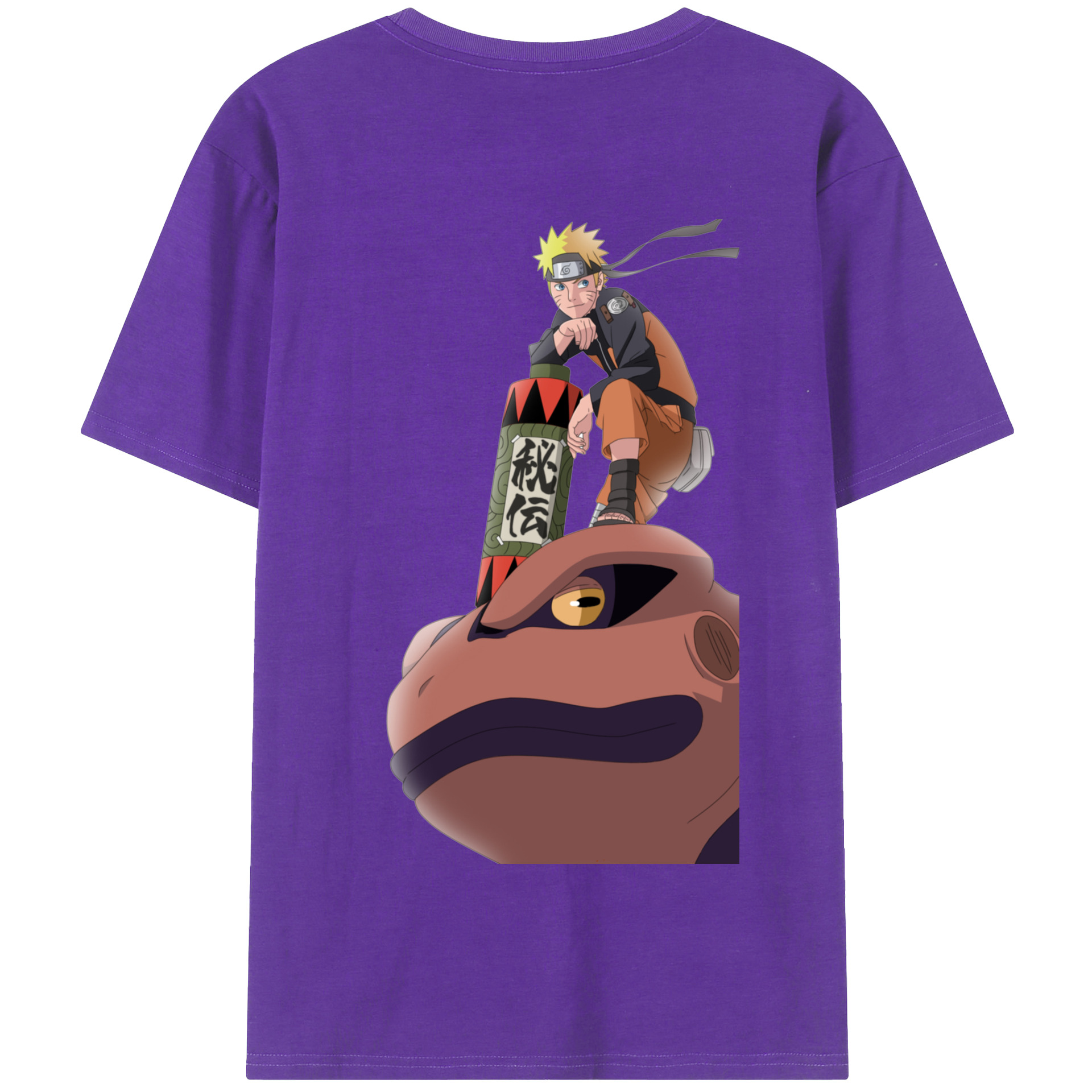 （画像用） NARUTO -ナルト- うずまき ナルト Uzumaki Naruto 綿100％半袖Tシャツ（背面プリント）