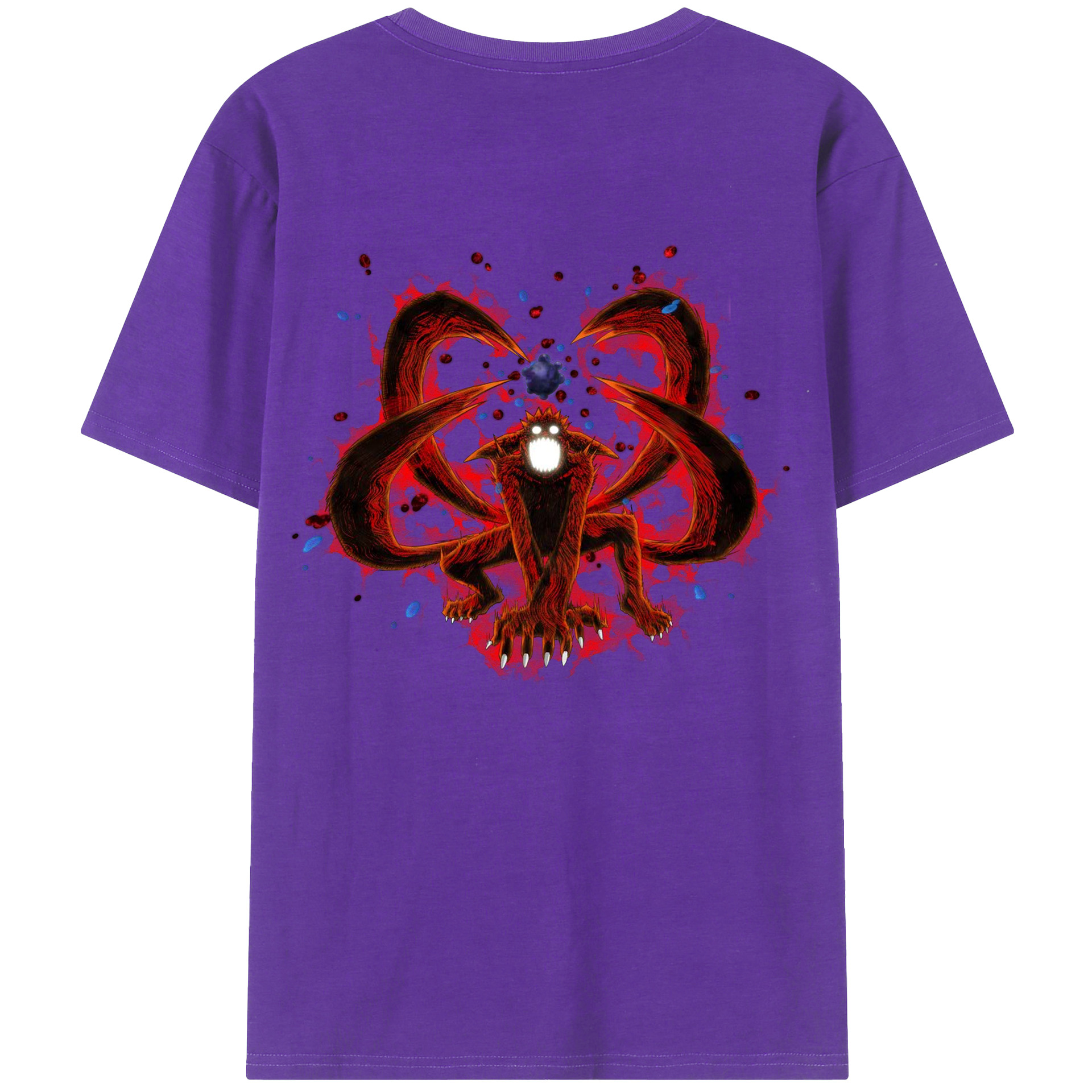 （画像用） NARUTO -ナルト- うずまき ナルト Uzumaki Naruto 綿100％半袖Tシャツ（背面プリント）