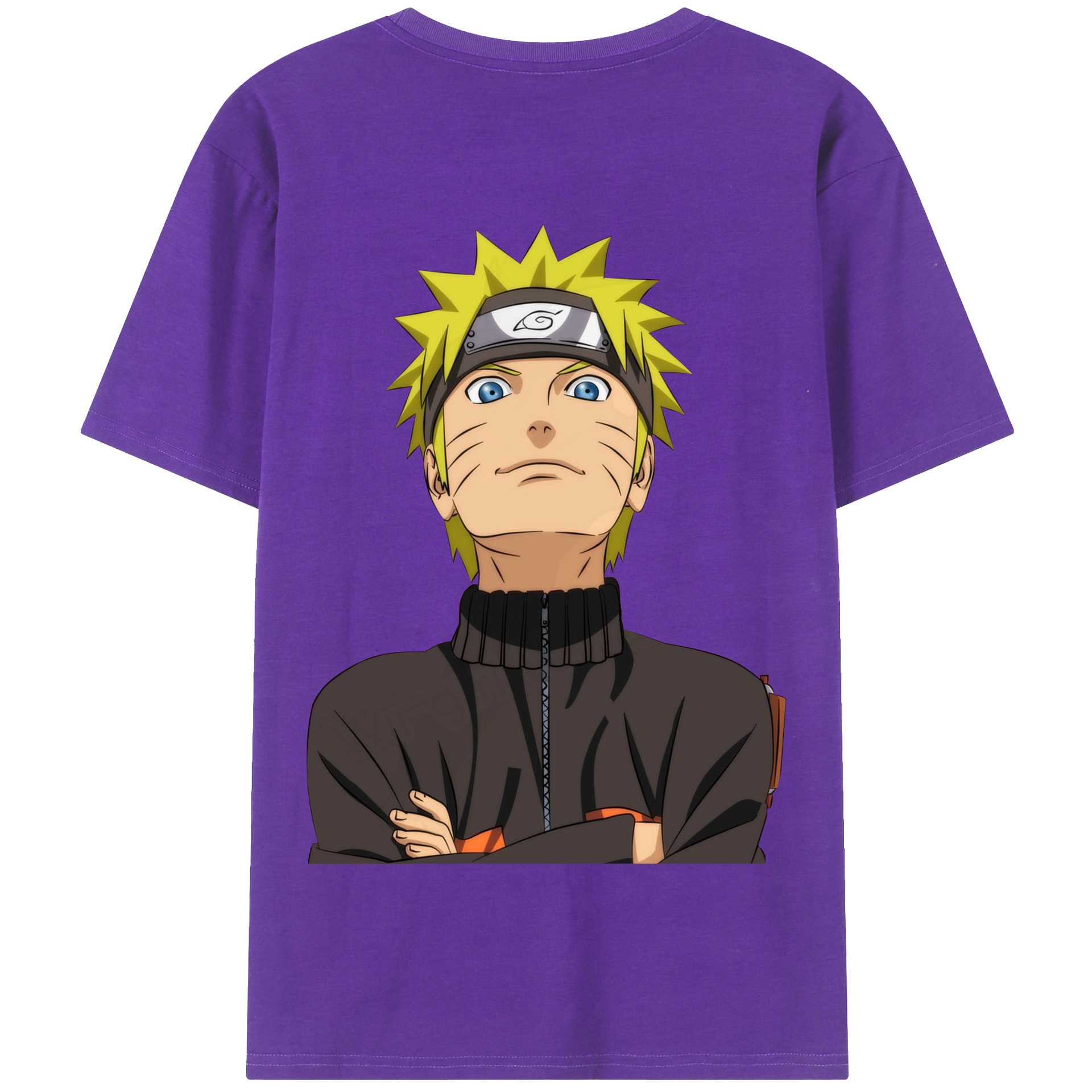 （画像用） NARUTO -ナルト- うずまき ナルト Uzumaki Naruto 綿100％半袖Tシャツ（背面プリント）