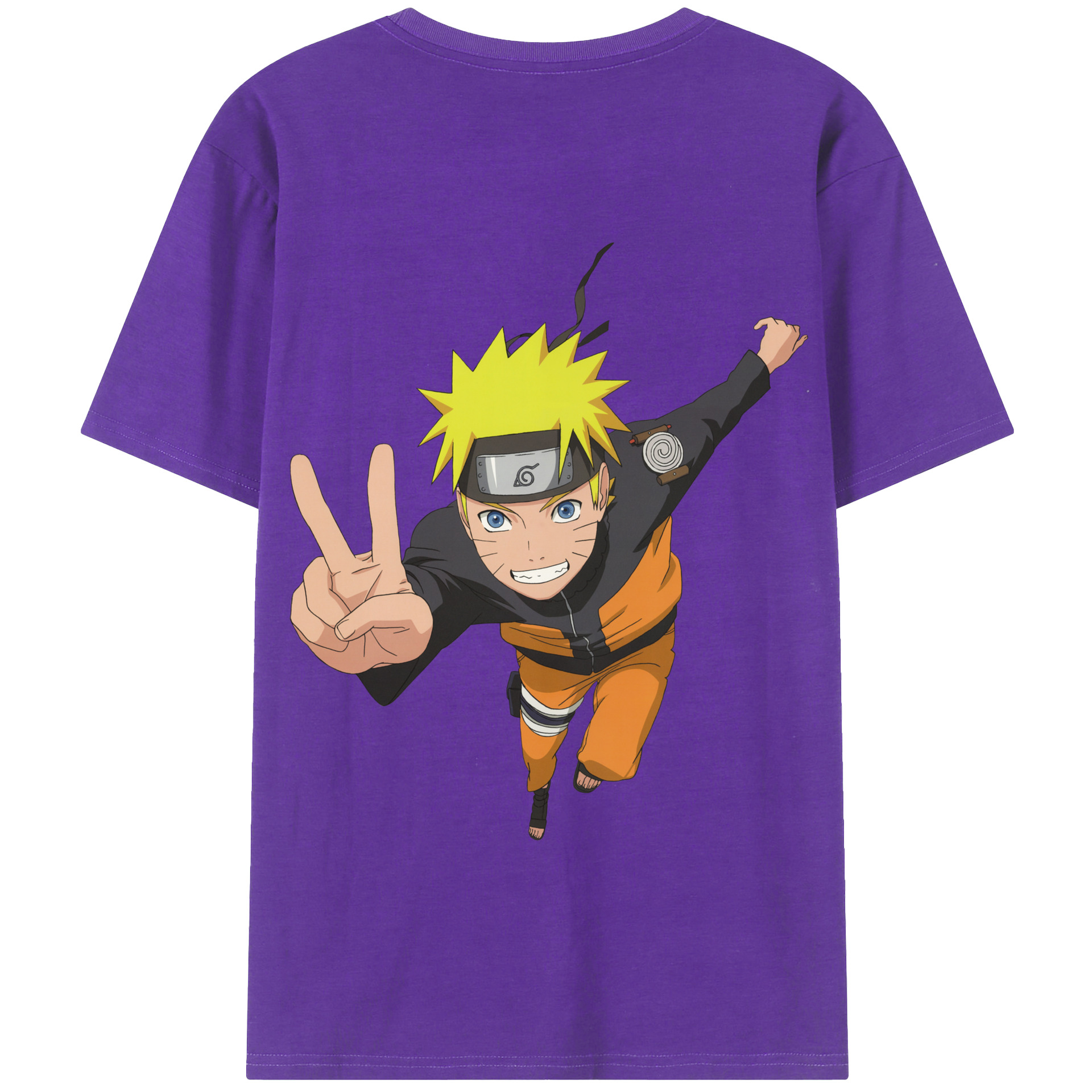 （画像用） NARUTO -ナルト- うずまき ナルト Uzumaki Naruto 綿100％半袖Tシャツ（背面プリント）