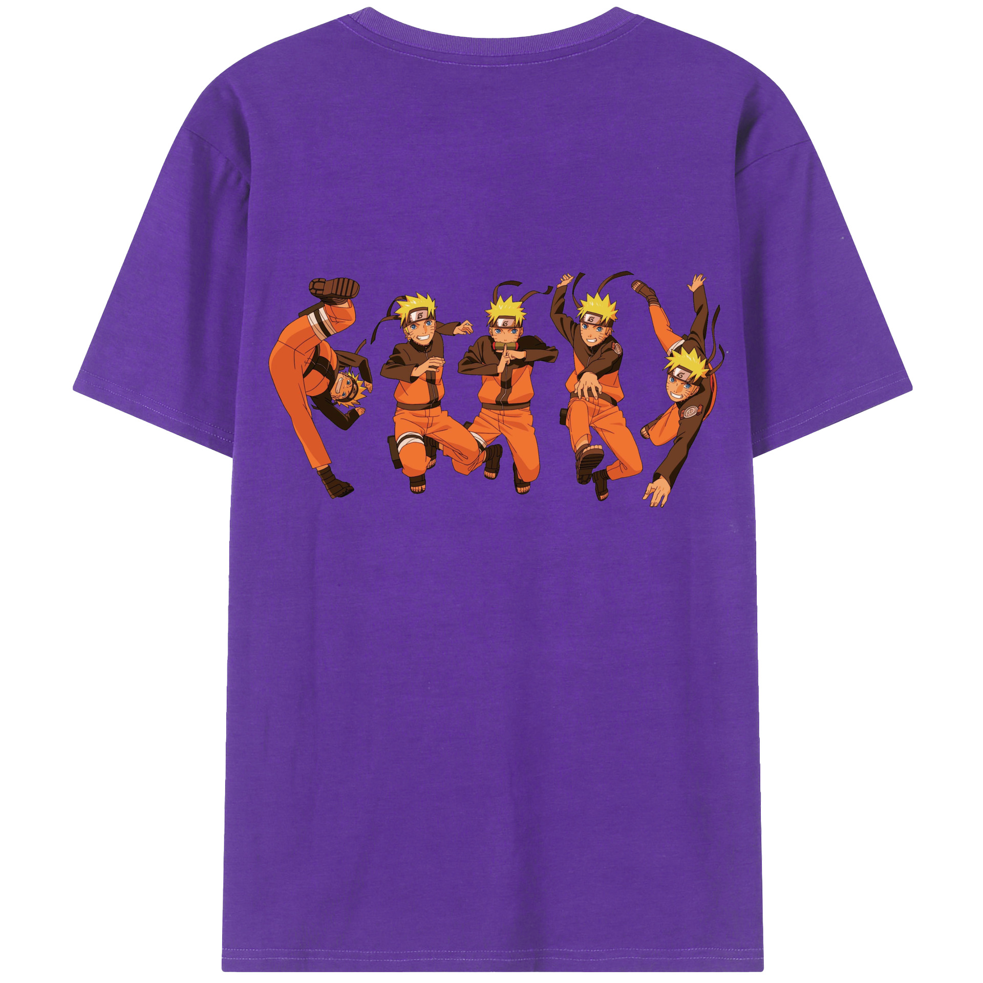 （画像用） NARUTO -ナルト- うずまき ナルト Uzumaki Naruto 綿100％半袖Tシャツ（背面プリント）