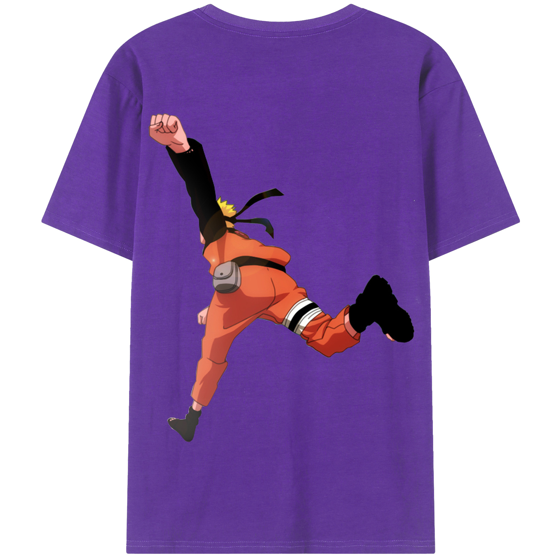 （画像用） NARUTO -ナルト- うずまき ナルト Uzumaki Naruto 綿100％半袖Tシャツ（背面プリント）