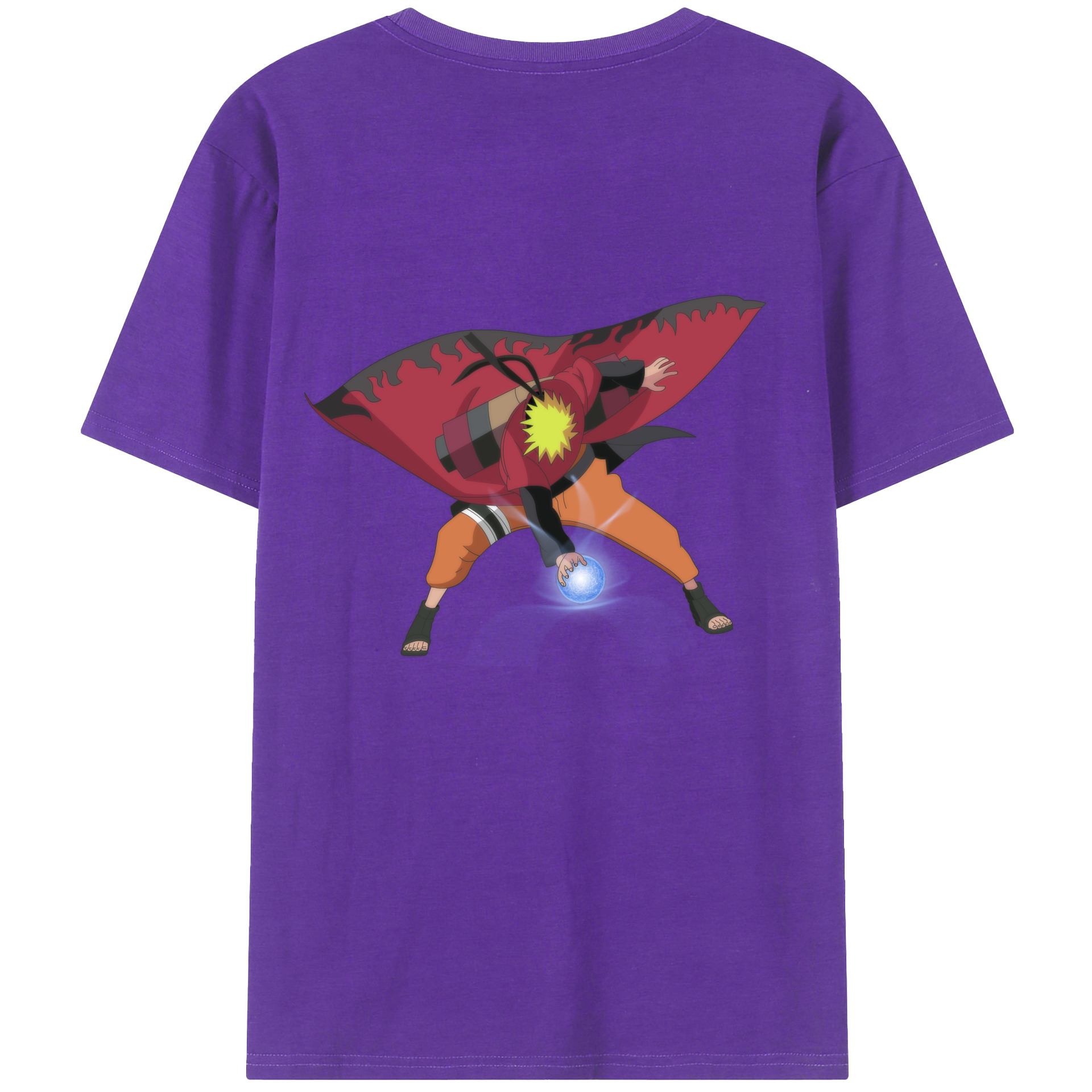 （画像用） NARUTO -ナルト- うずまき ナルト Uzumaki Naruto 綿100％半袖Tシャツ（背面プリント）