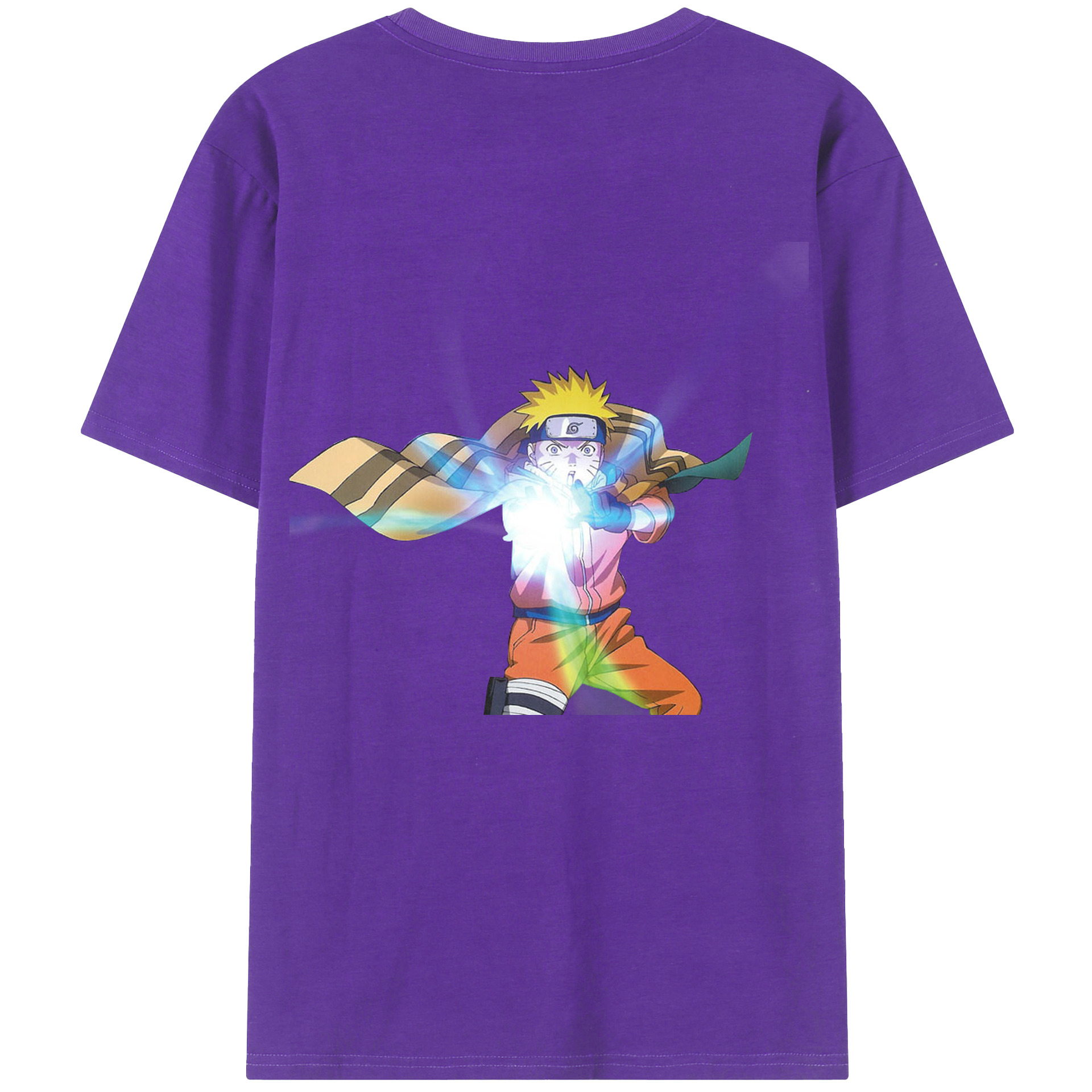 （画像用） NARUTO -ナルト- うずまき ナルト Uzumaki Naruto 綿100％半袖Tシャツ（背面プリント）
