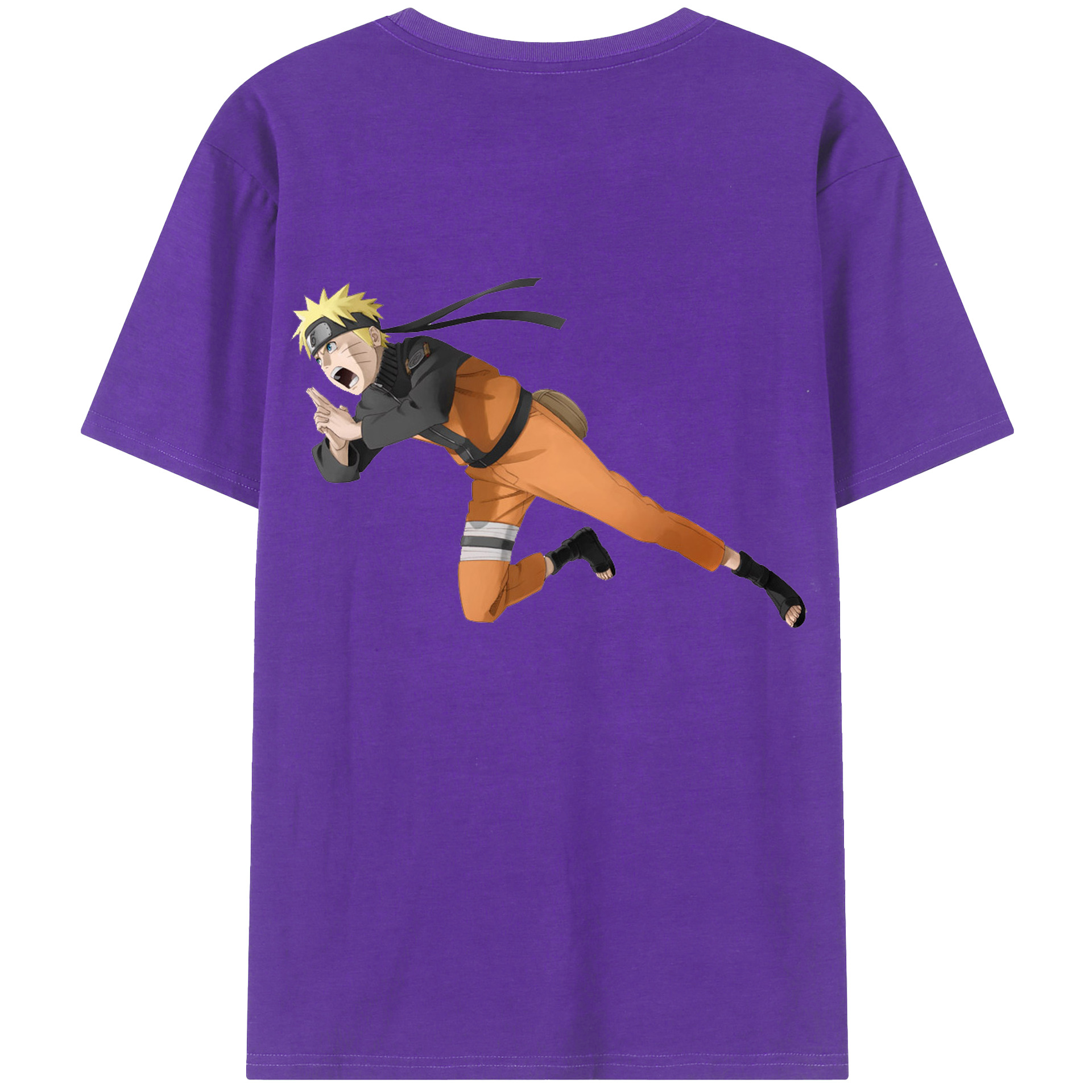 （画像用） NARUTO -ナルト- うずまき ナルト Uzumaki Naruto 綿100％半袖Tシャツ（背面プリント）