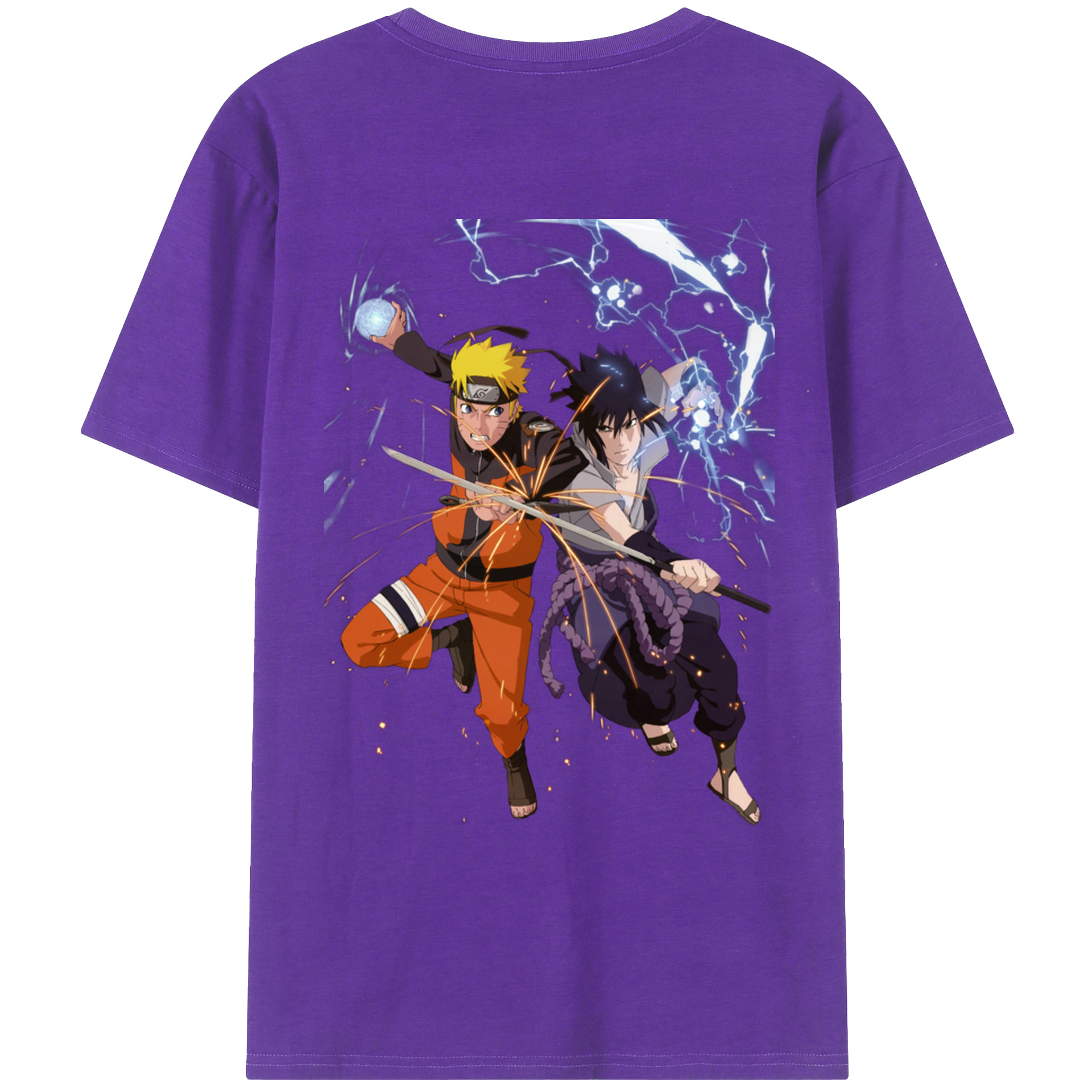 （画像用） NARUTO -ナルト- うずまき ナルト Uzumaki Naruto 綿100％半袖Tシャツ（背面プリント）