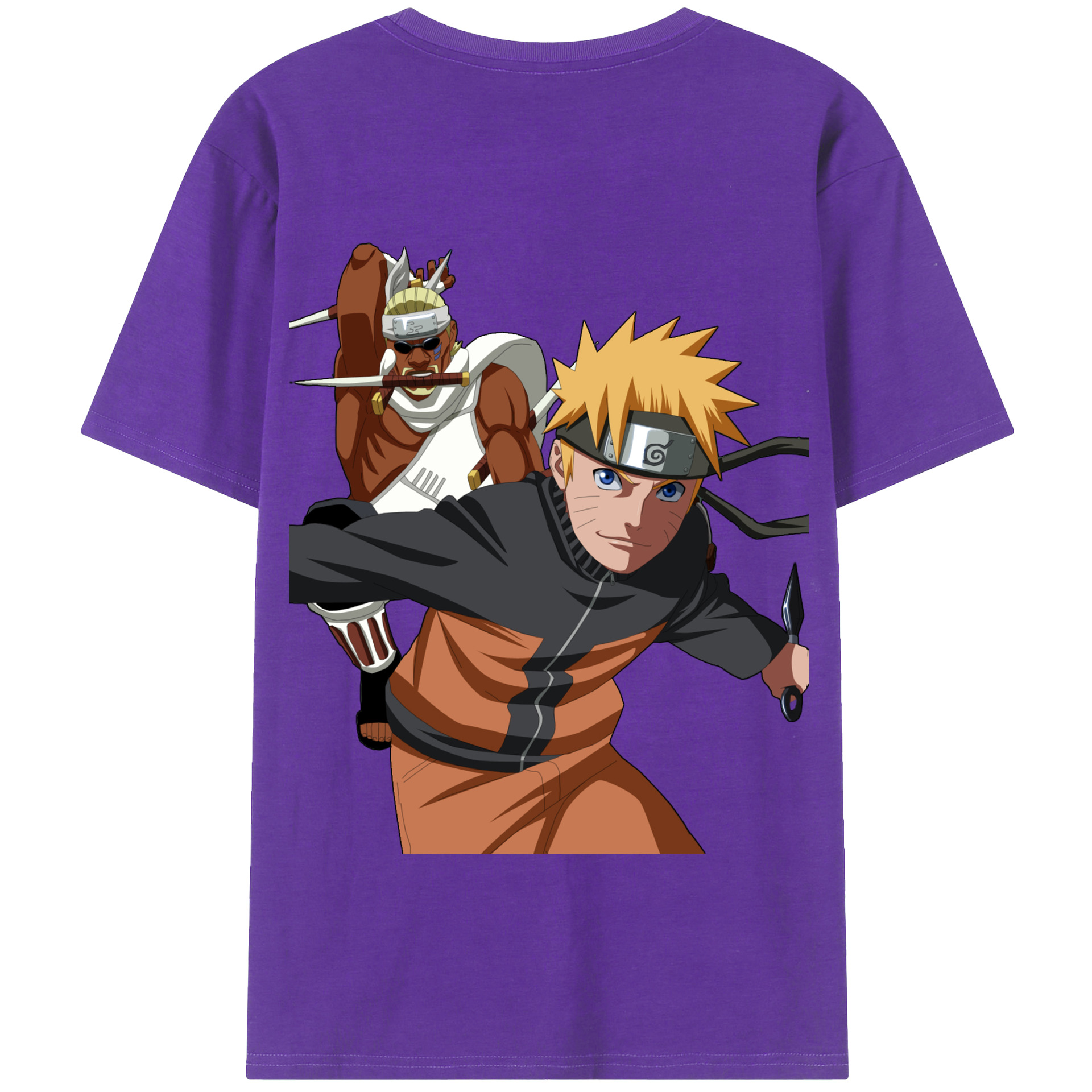（画像用） NARUTO -ナルト- うずまき ナルト Uzumaki Naruto 綿100％半袖Tシャツ（背面プリント）