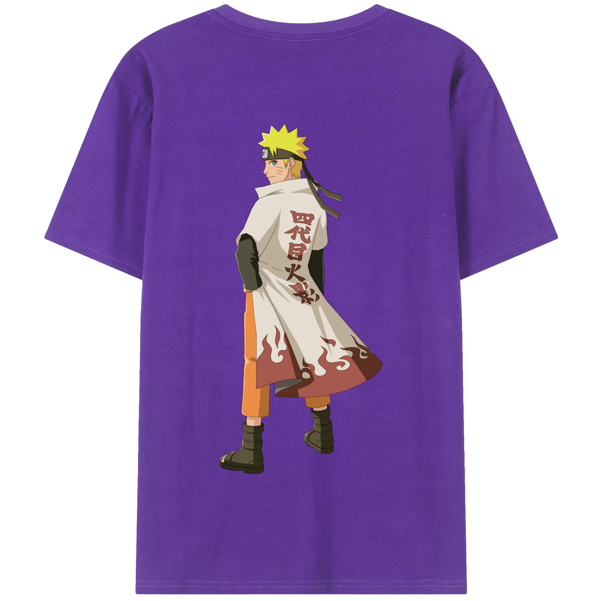 （画像用） NARUTO -ナルト- うずまき ナルト Uzumaki Naruto 綿100％半袖Tシャツ（背面プリント）