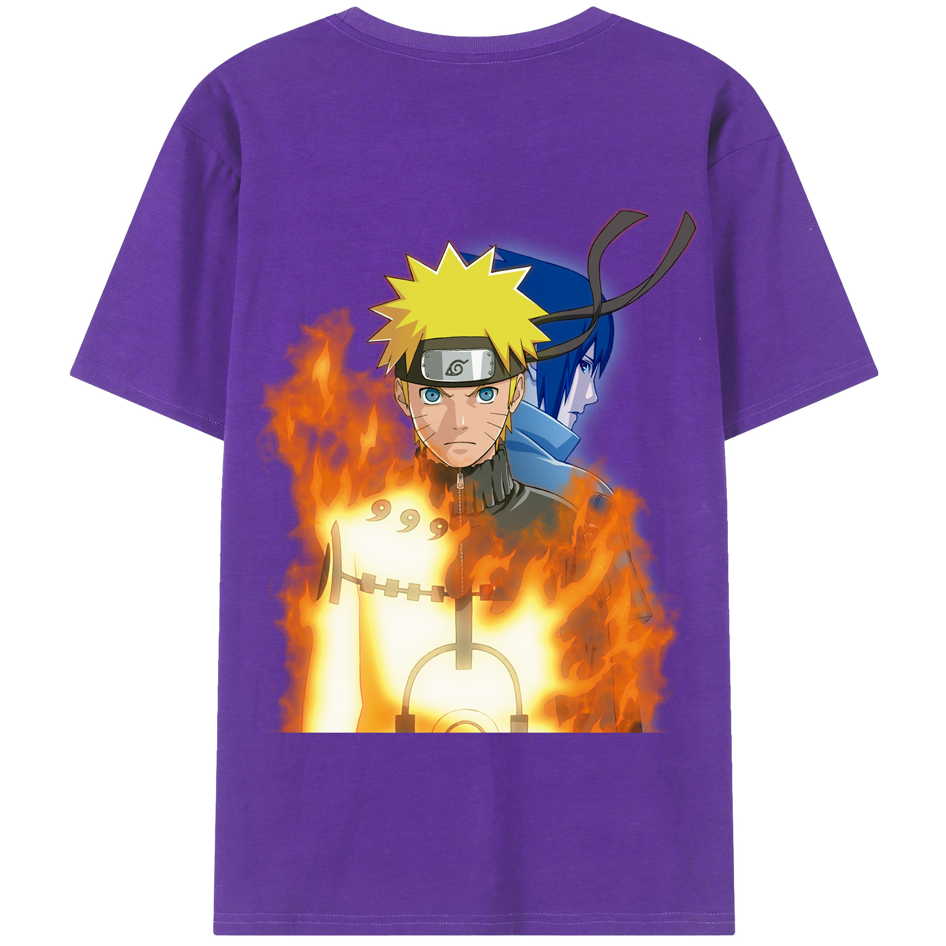 （画像用） NARUTO -ナルト- うずまき ナルト Uzumaki Naruto 綿100％半袖Tシャツ（背面プリント）