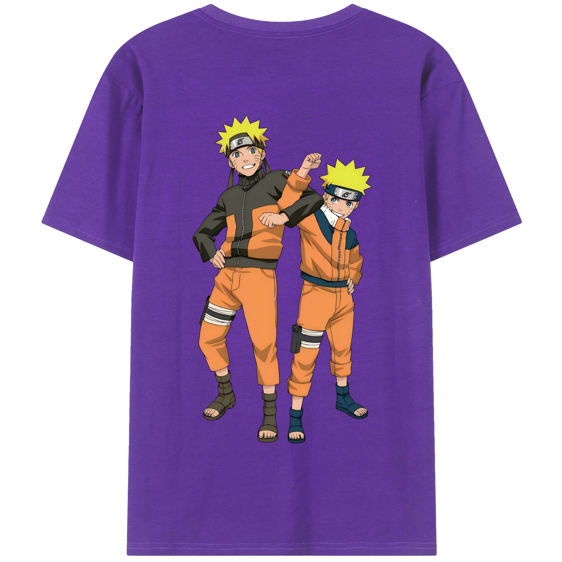（画像用） NARUTO -ナルト- うずまき ナルト Uzumaki Naruto 綿100％半袖Tシャツ（背面プリント）