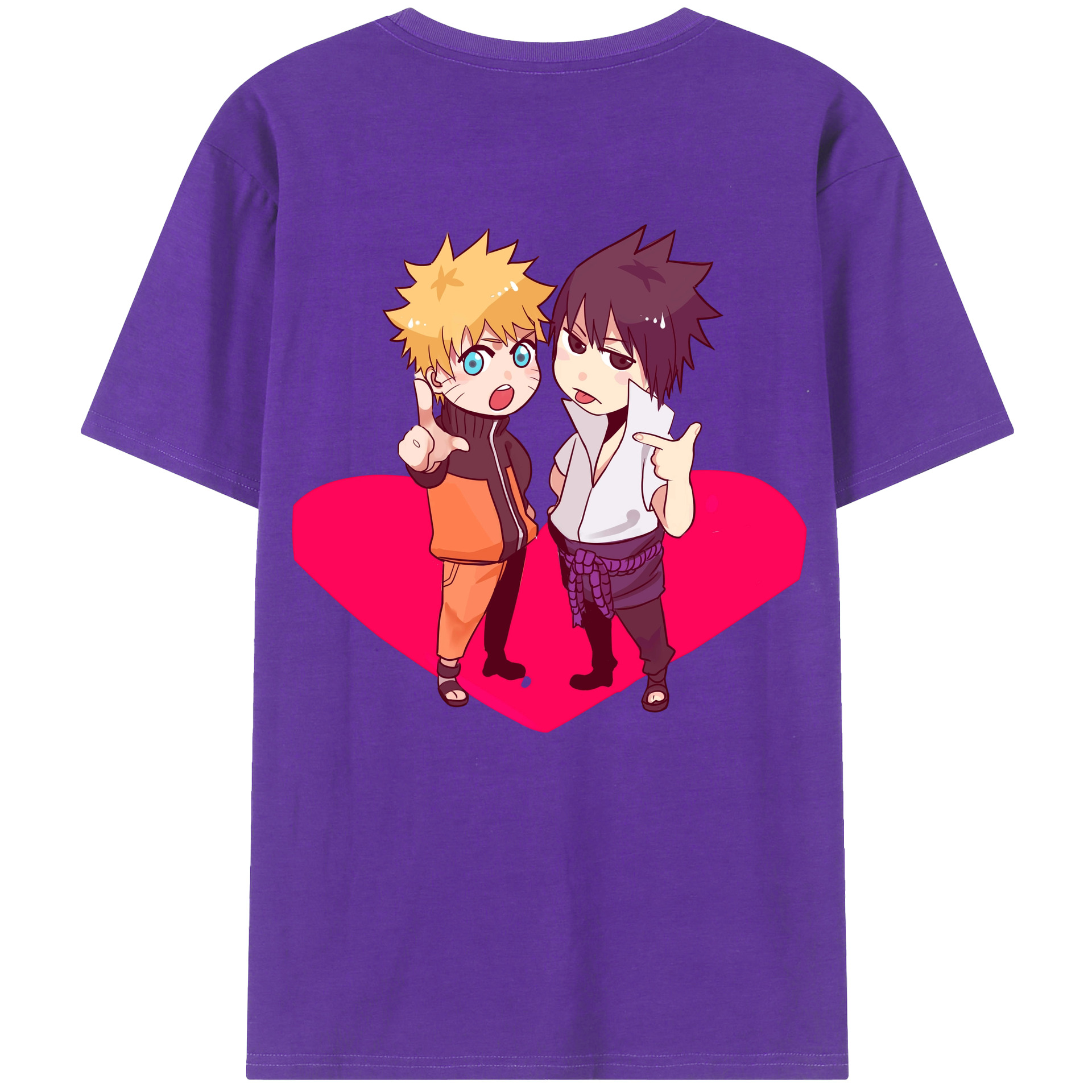 （画像用） NARUTO -ナルト- うずまき ナルト Uzumaki Naruto 綿100％半袖Tシャツ（背面プリント）