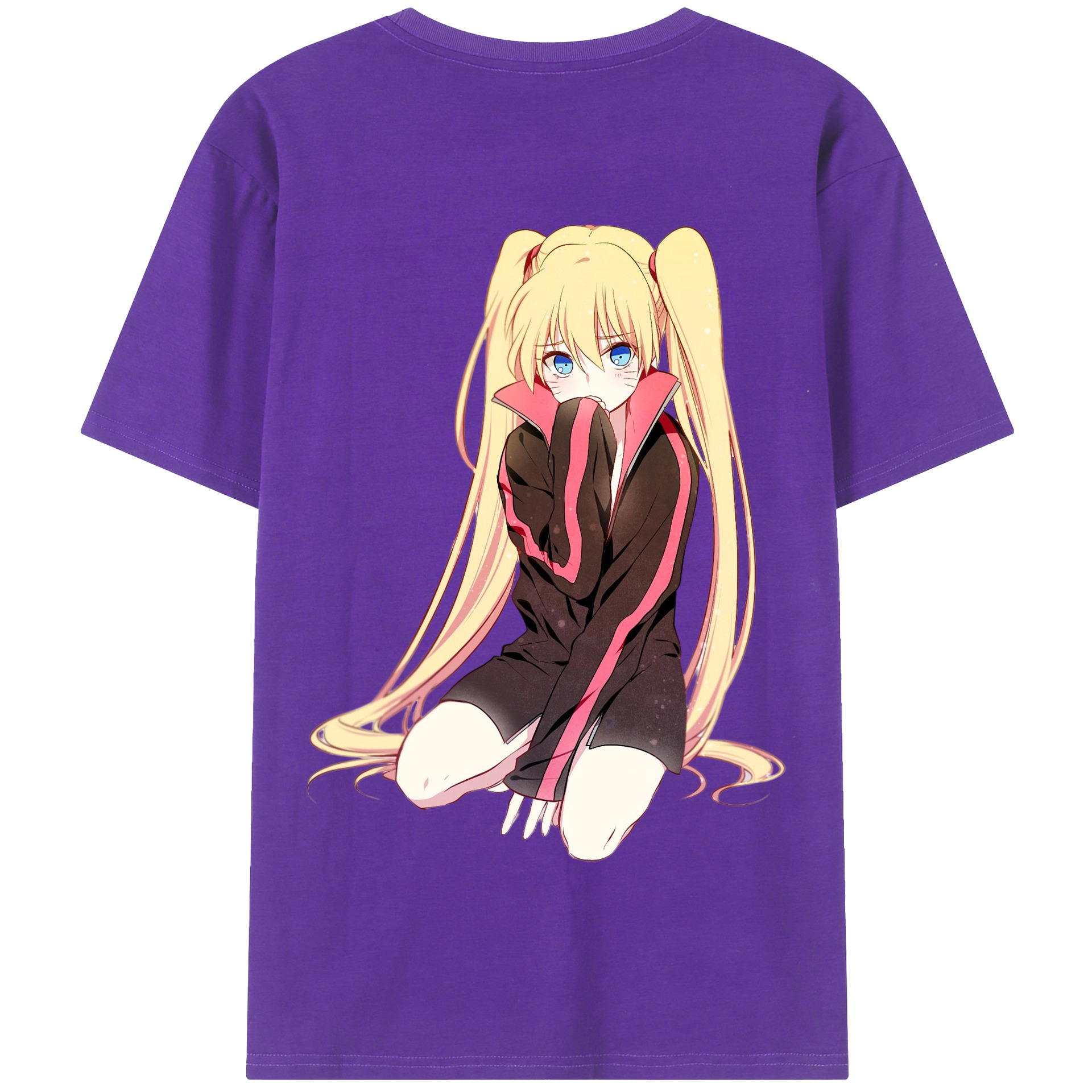 （画像用） NARUTO -ナルト- うずまき ナルト Uzumaki Naruto 綿100％半袖Tシャツ（背面プリント）