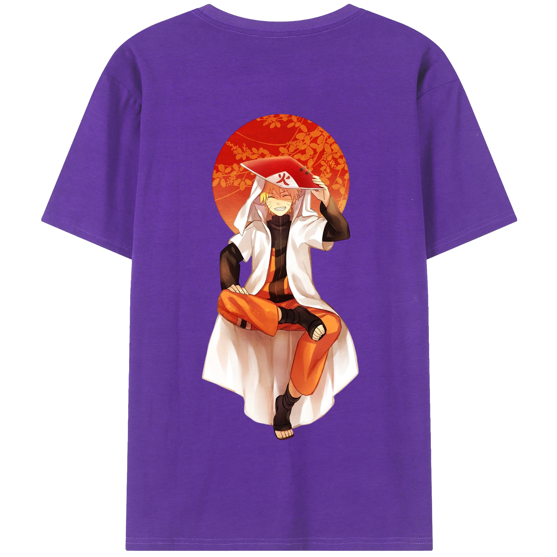 （画像用） NARUTO -ナルト- うずまき ナルト Uzumaki Naruto 綿100％半袖Tシャツ（背面プリント）