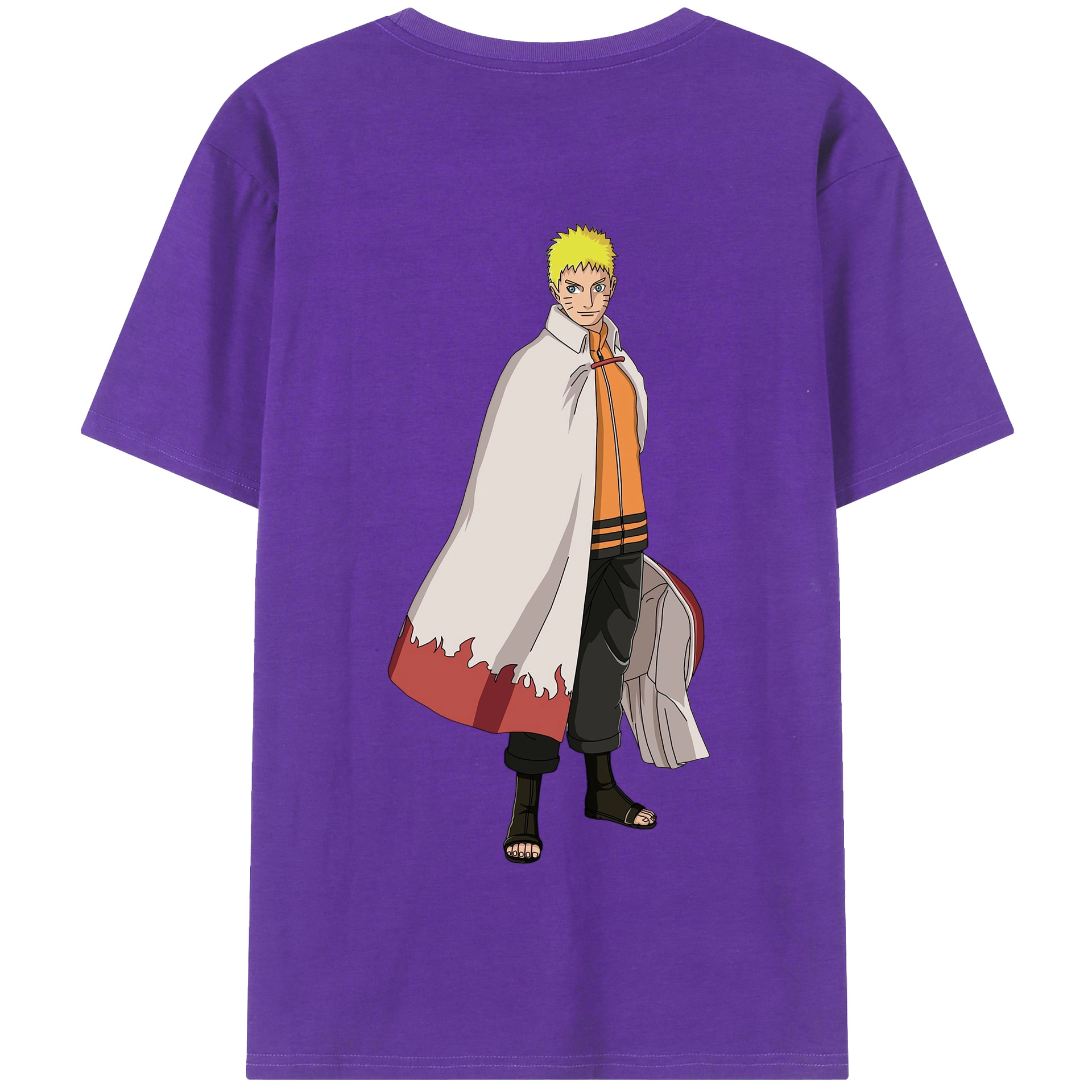 （画像用） NARUTO -ナルト- うずまき ナルト Uzumaki Naruto 綿100％半袖Tシャツ（背面プリント）