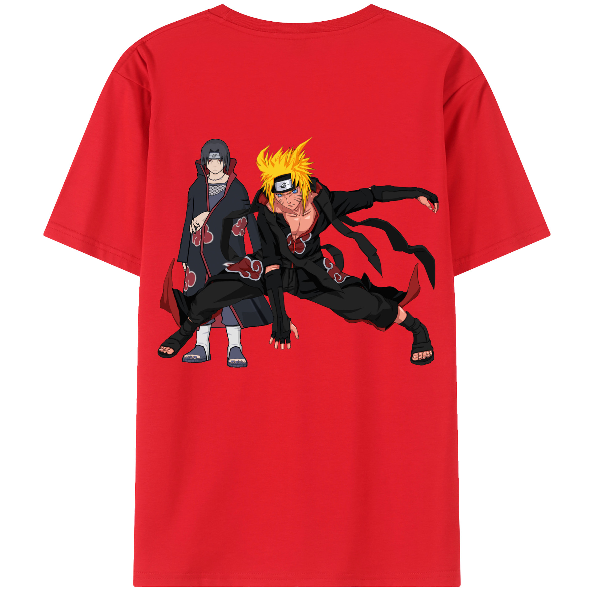 （画像用） NARUTO -ナルト- うずまき ナルト Uzumaki Naruto 綿100％半袖Tシャツ（背面プリント）