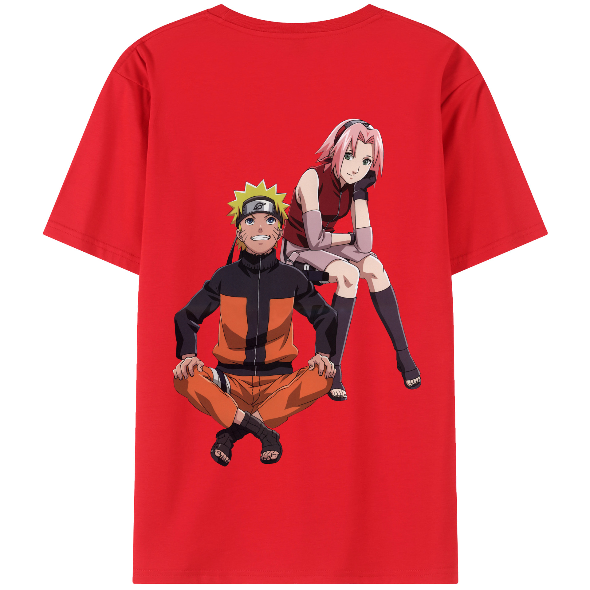 （画像用） NARUTO -ナルト- うずまき ナルト Uzumaki Naruto 綿100％半袖Tシャツ（背面プリント）