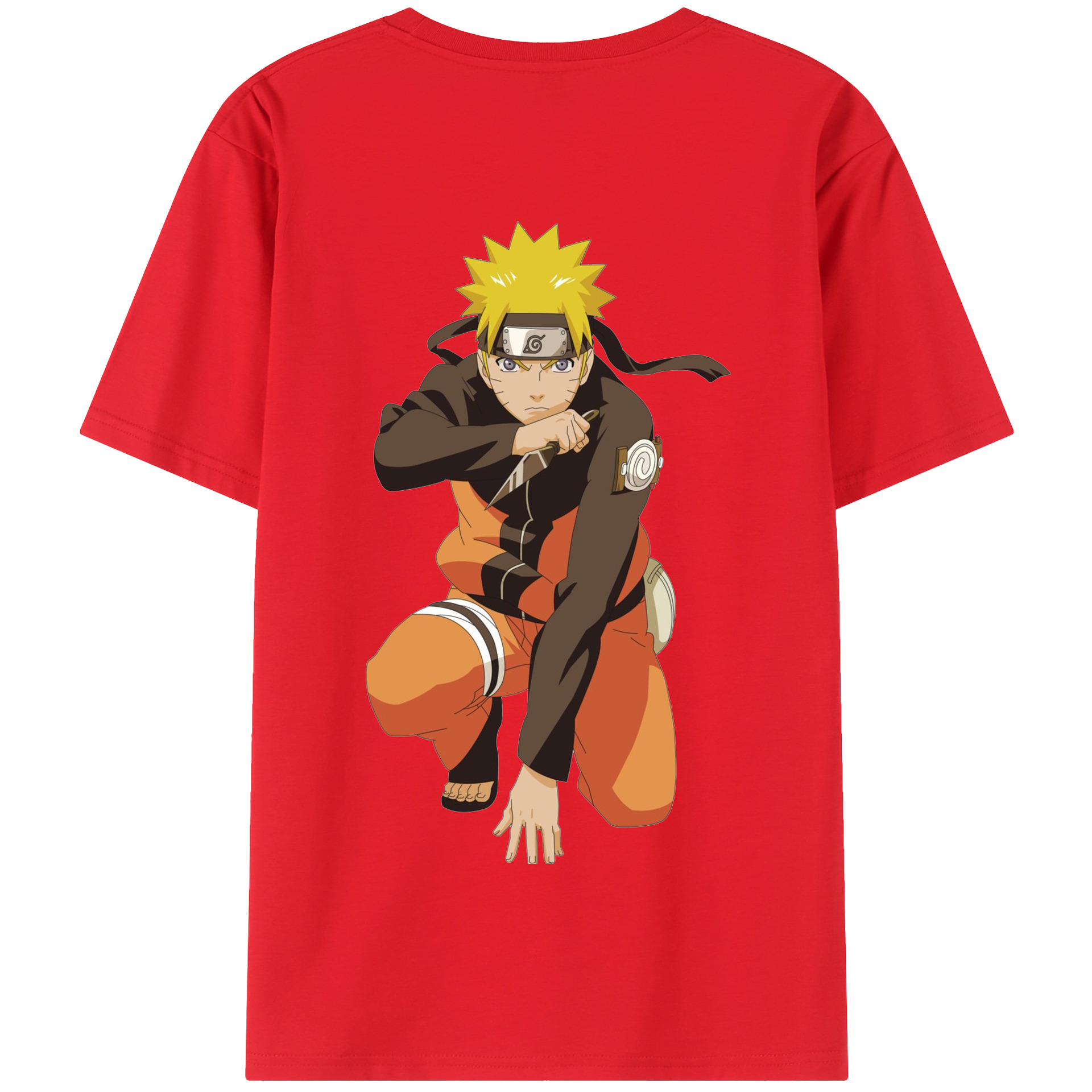 （画像用） NARUTO -ナルト- うずまき ナルト Uzumaki Naruto 綿100％半袖Tシャツ（背面プリント）