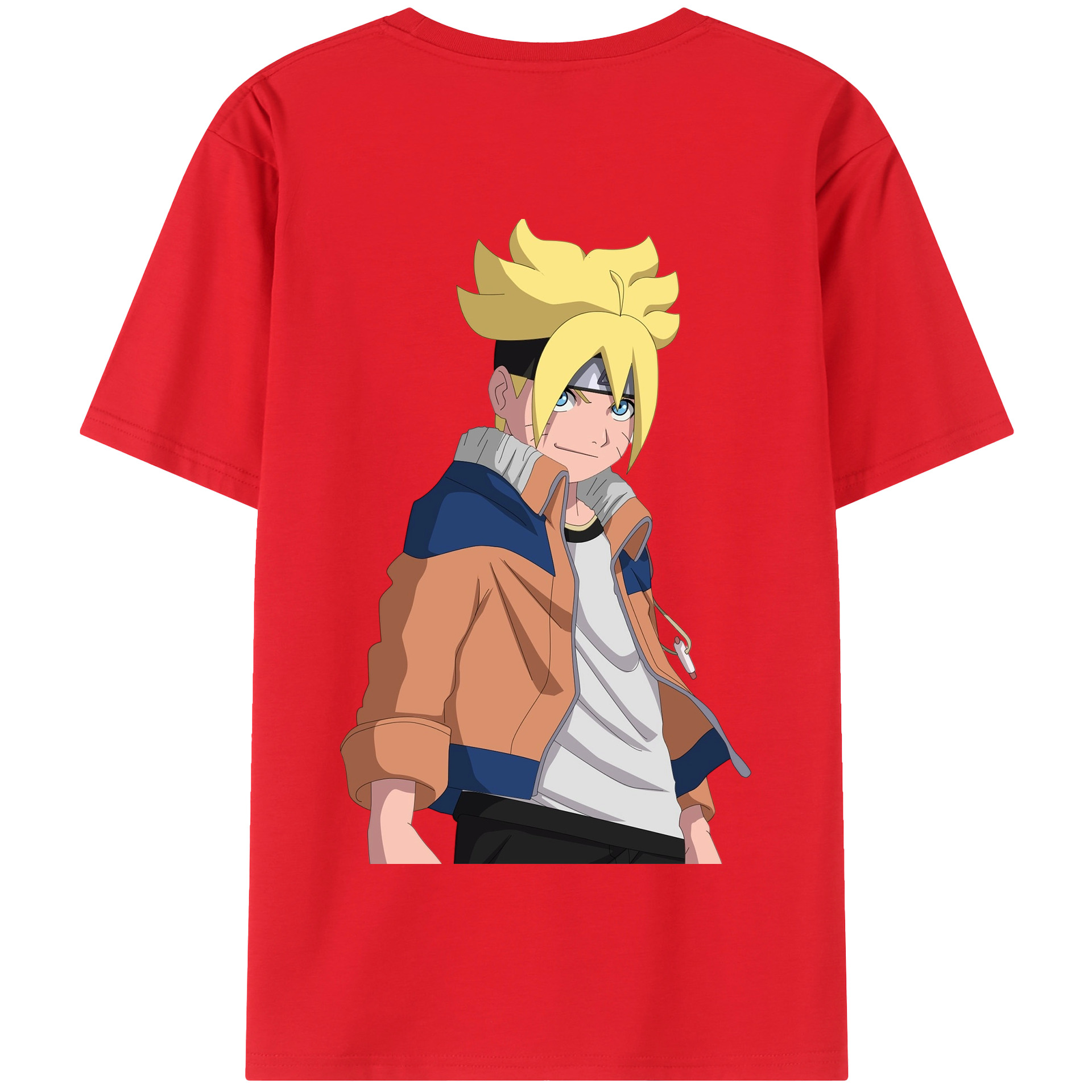 （画像用） NARUTO -ナルト- うずまき ナルト Uzumaki Naruto 綿100％半袖Tシャツ（背面プリント）