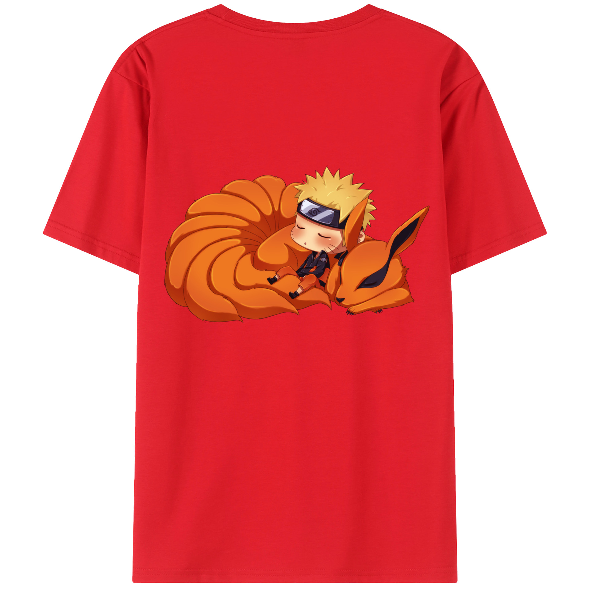 （画像用） NARUTO -ナルト- うずまき ナルト Uzumaki Naruto 綿100％半袖Tシャツ（背面プリント）